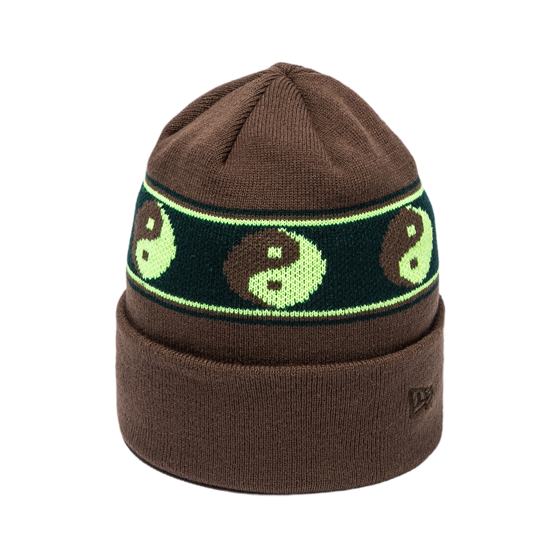 14737298 New Era Motif Basic Cuffed Knit Beanie Walnut
