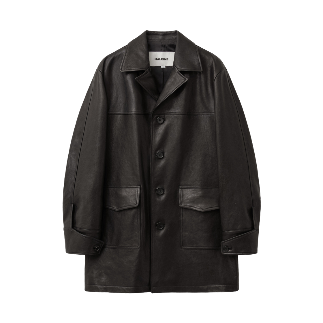 XJ314 Haleine Leather Car Coat Black (Xj314)
