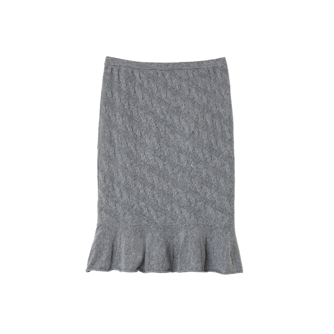시메트릭 퍼센트 케이블 니트 스커트 그레이(symmetric percent Cable Knit Skirt Grey) - 2