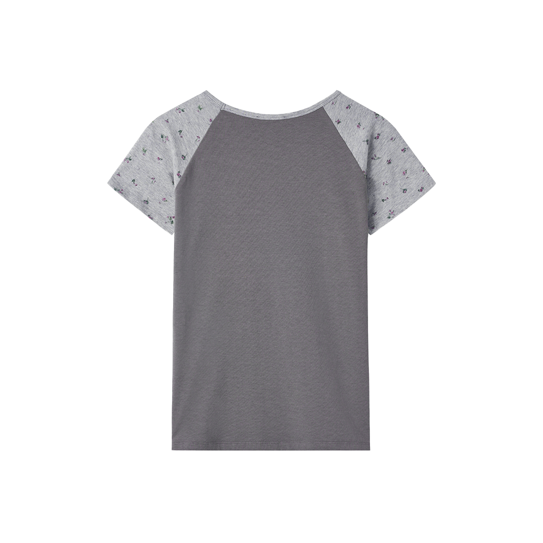 시메트릭 퍼센트 래글런 플로럴 티셔츠 그레이(symmetric percent Raglan Floral T-shirt Grey) - 2