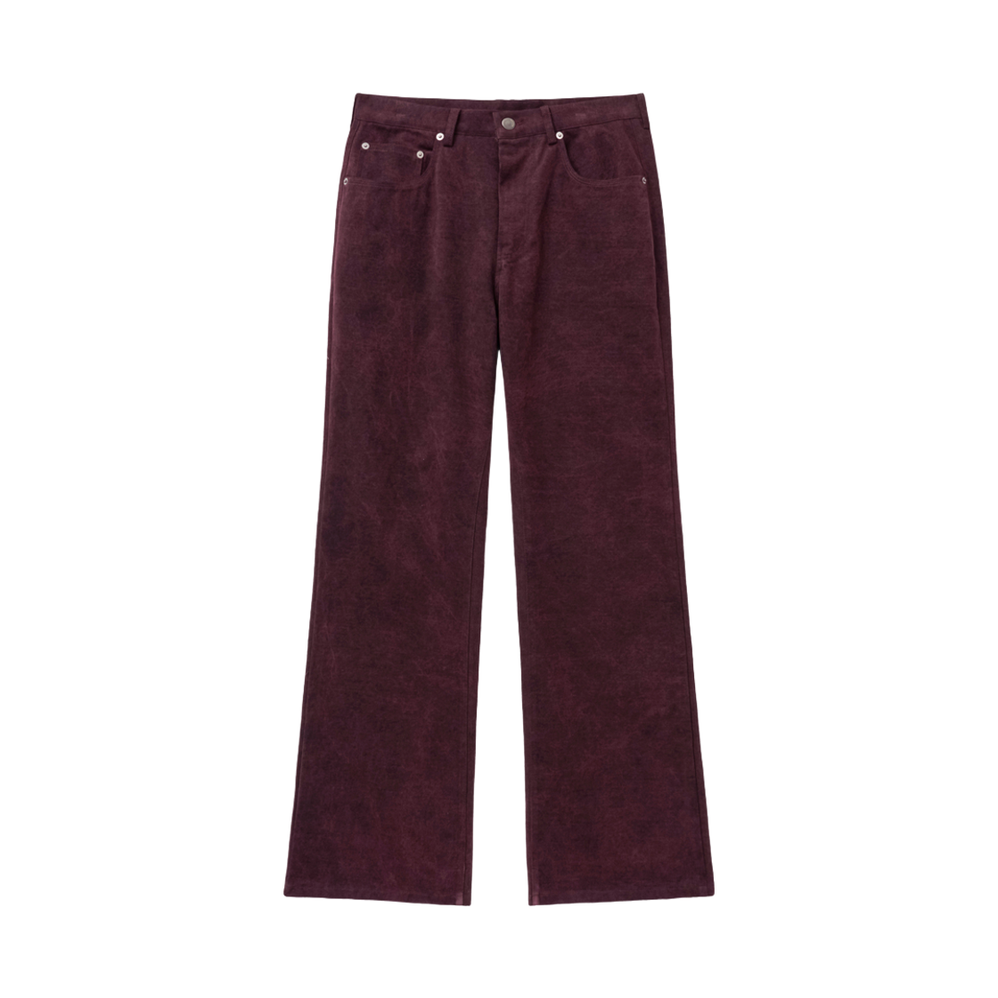 XB302 Haleine Vintage Cotton Bootcut Pants Burgundy (Xb302)