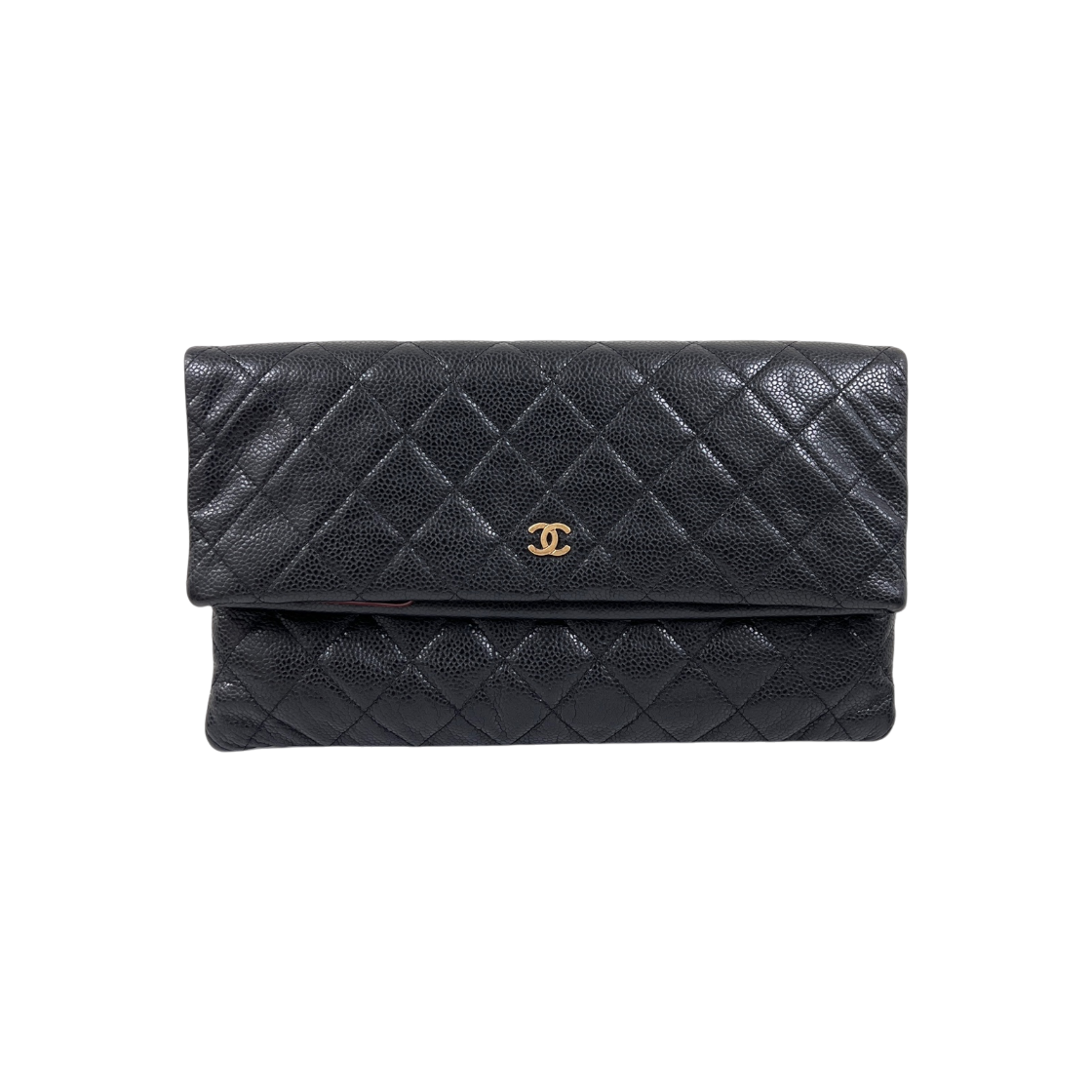 IT8HHTMAINOL Chanel Caviar Folding Clutch Bag Black