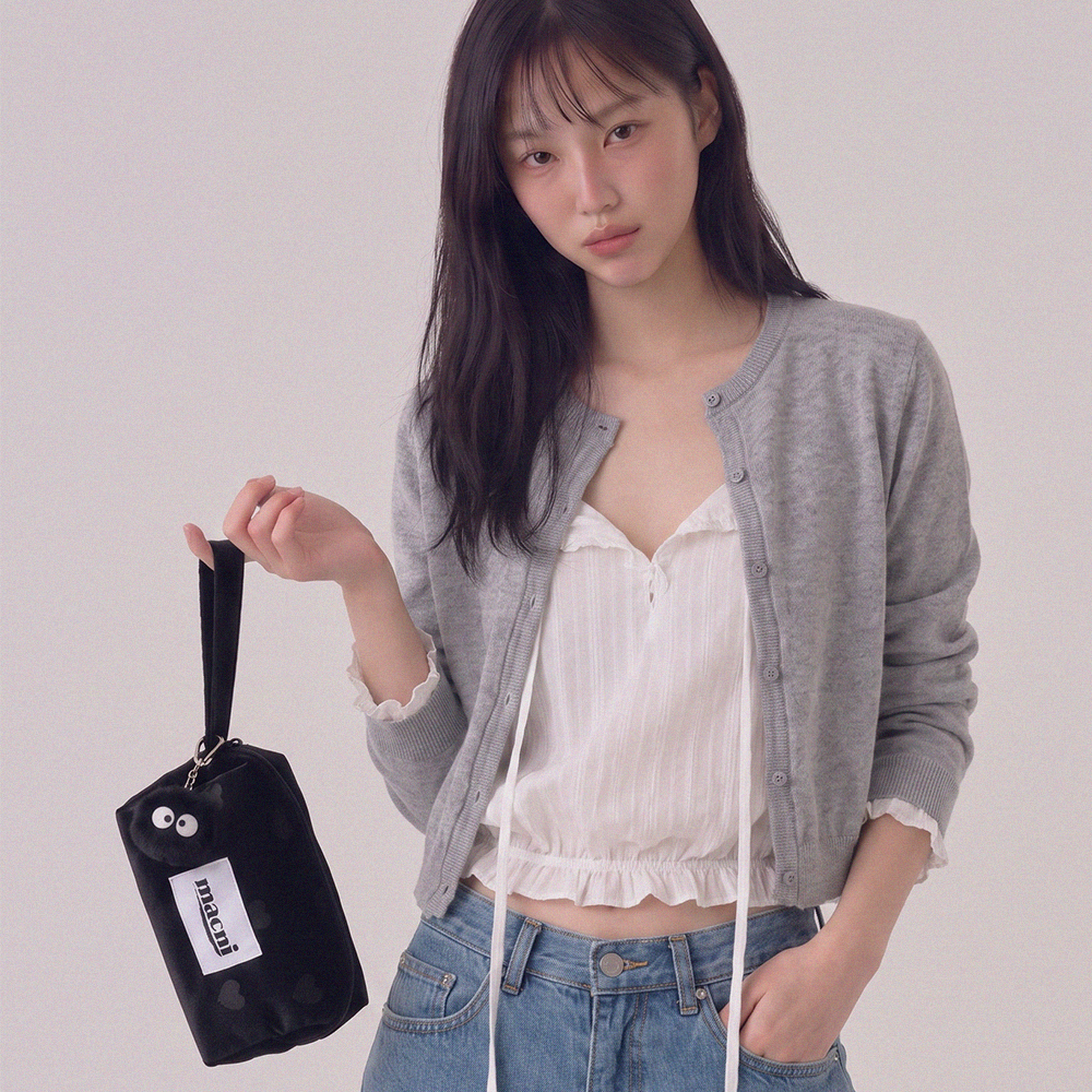 마크니 네모 브레드 파우치 하트 블랙(MACNI Nemo Bread Pouch Heart Black) - 3