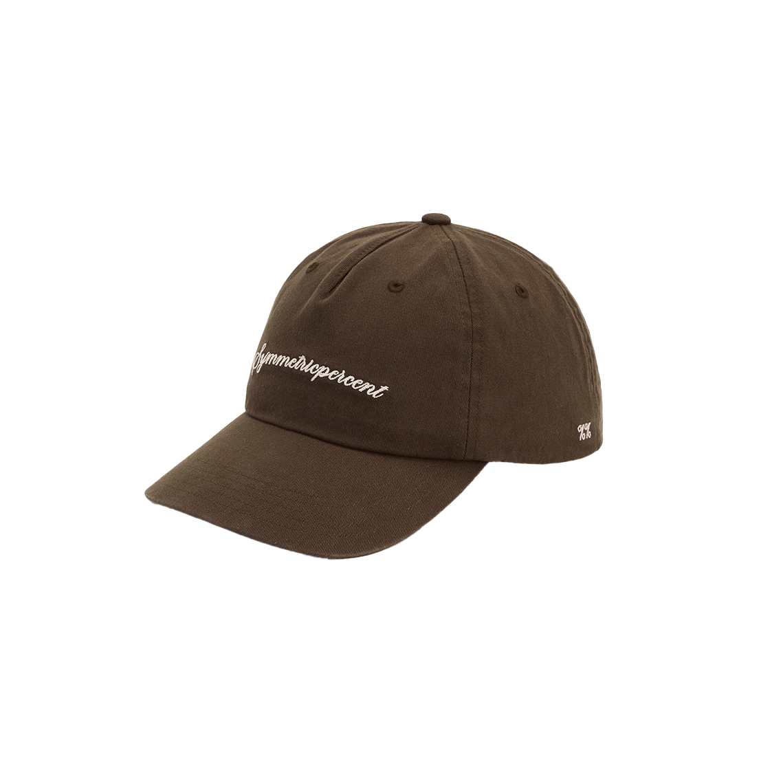 SW2F2AC03BR symmetric percent Logo Lettering Cap Brown