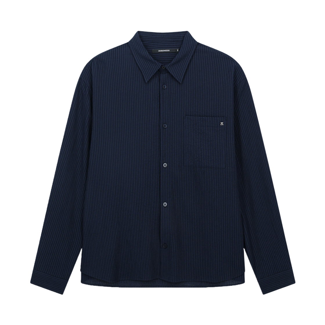 ZI5SH526NY ZIOSONGZIO Pleats Exquis Artwork Shirt Navy