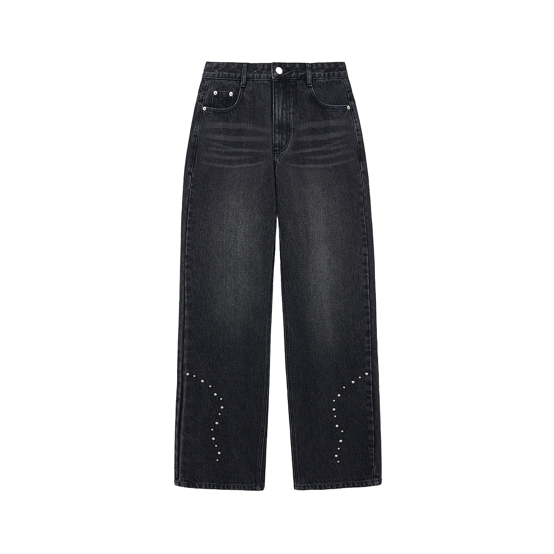 IW2E4PT27BK INSILENCE WOMEN Curving Stud Denim BLACK