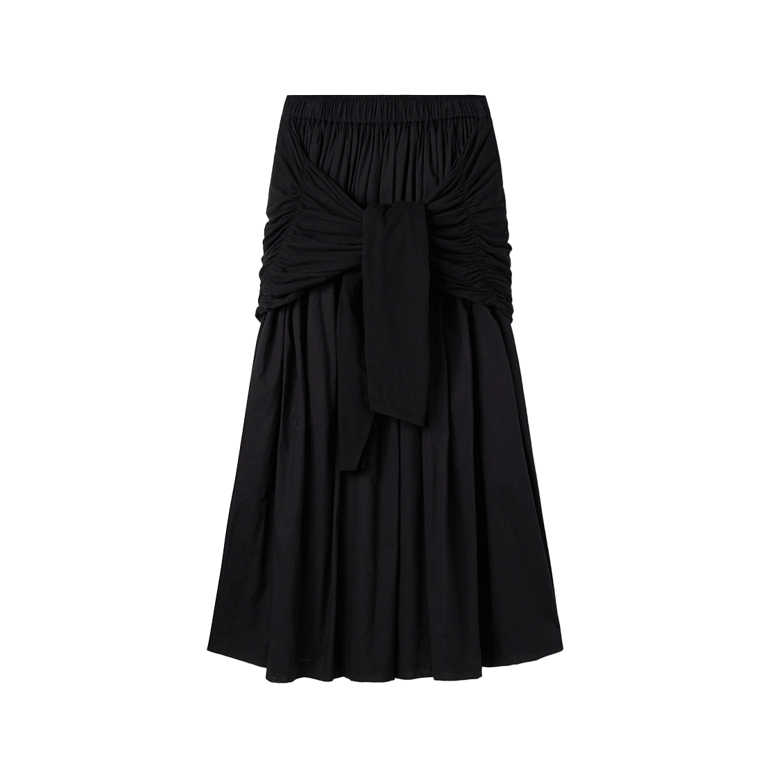 SW2F2SK01BK symmetric percent Multi-Way Long Skirt Black