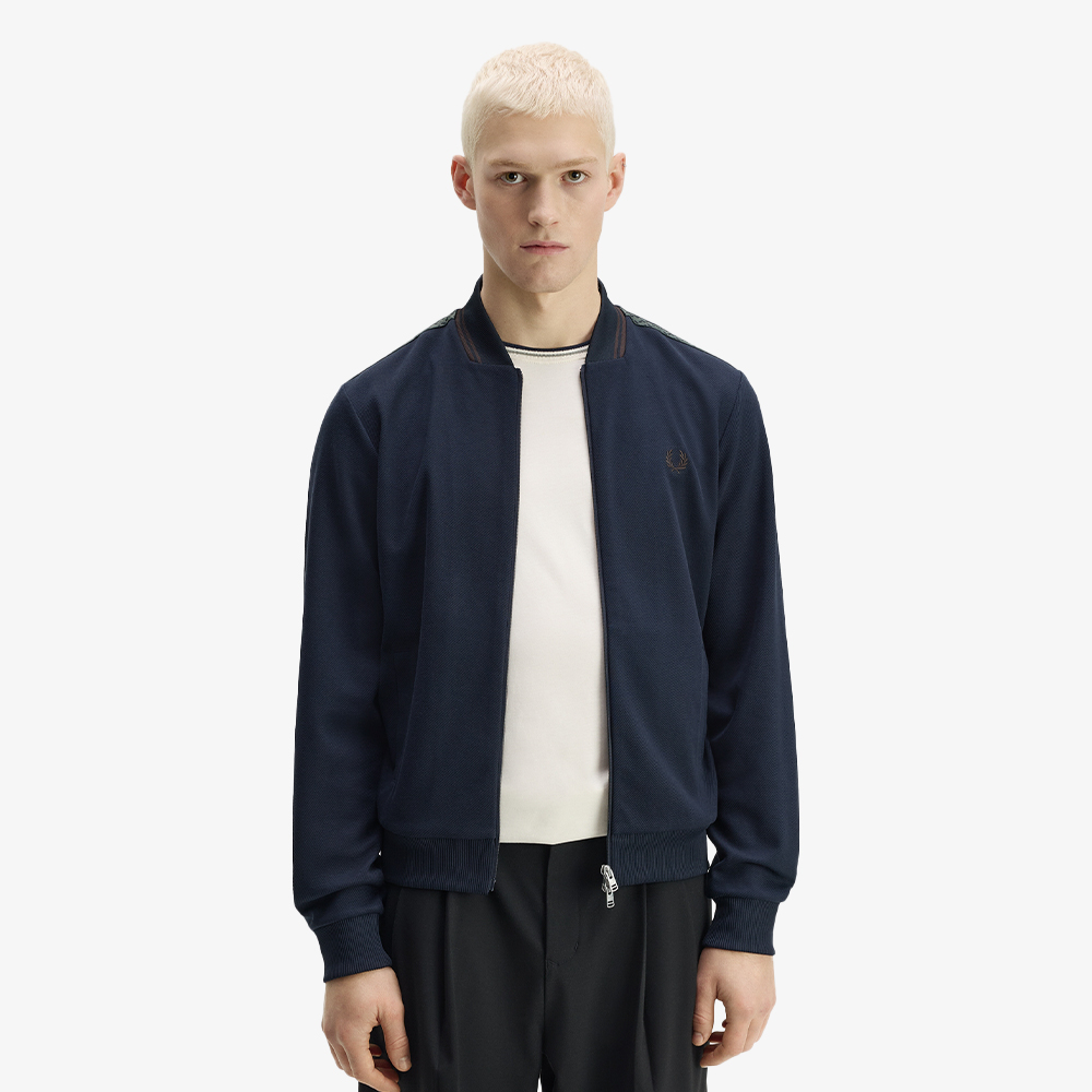 프레드페리 팁드 보머 트랙 재킷 네이비(Fred Perry Tipped Bomber Track Jacket Navy) - 5