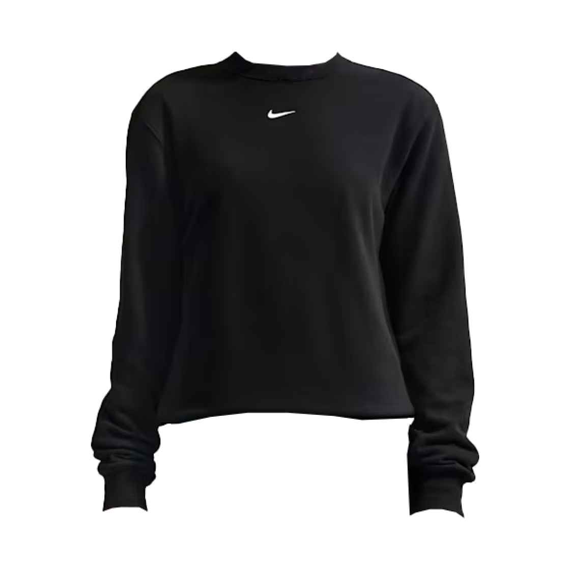IM8113-001 (W) Nike Studio Fleece Lightweight Crew Total Black Sail - Asia