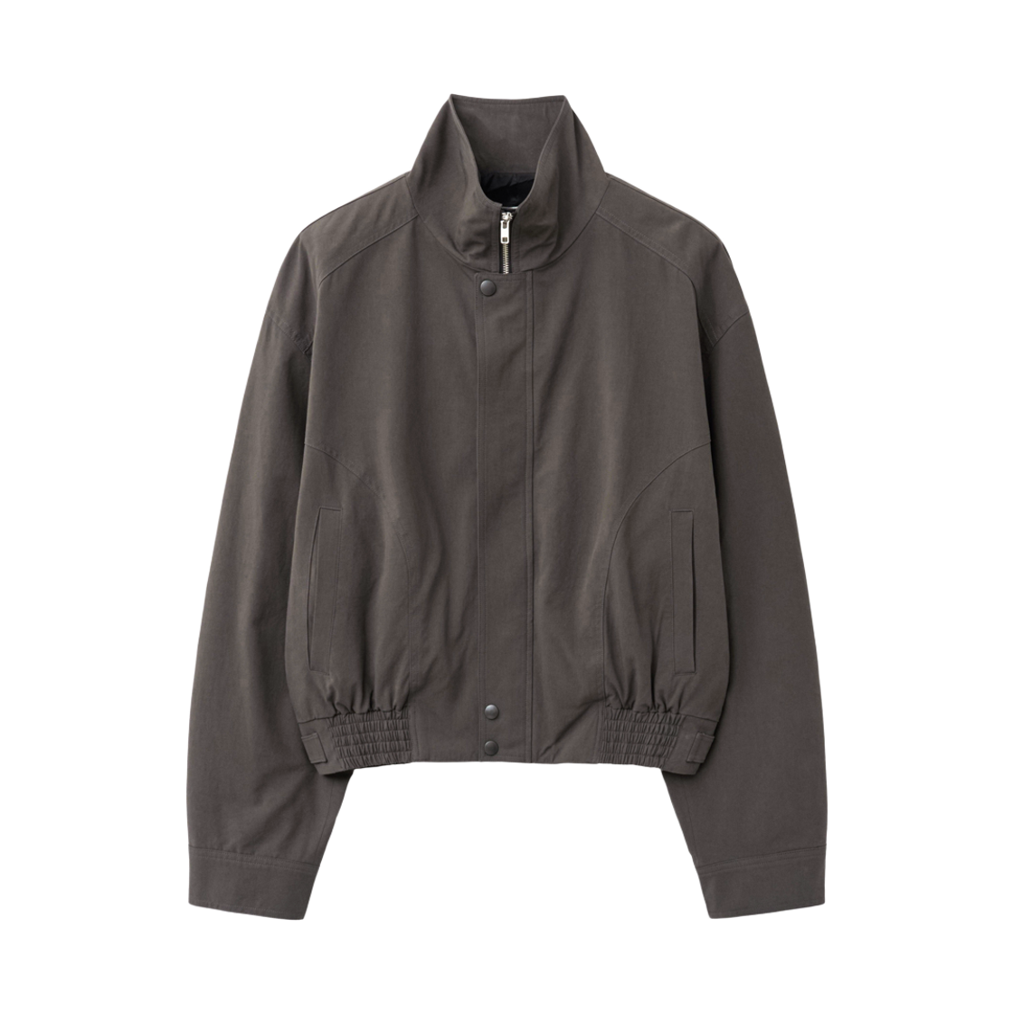 XJ301 Haleine Oversized 3D High Neck Jacket Grey (Xj301)
