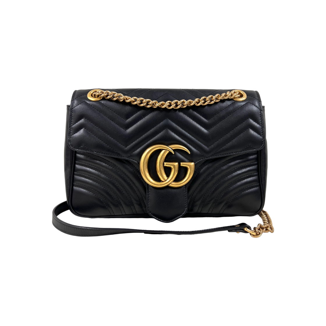 ITKSSHLHB9LT Gucci Matelasse Chain Shoulder Bag Black
