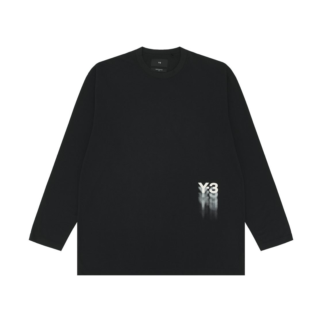 IZ3122 Y-3 Graphic Long Sleeve T-Shirt Black
