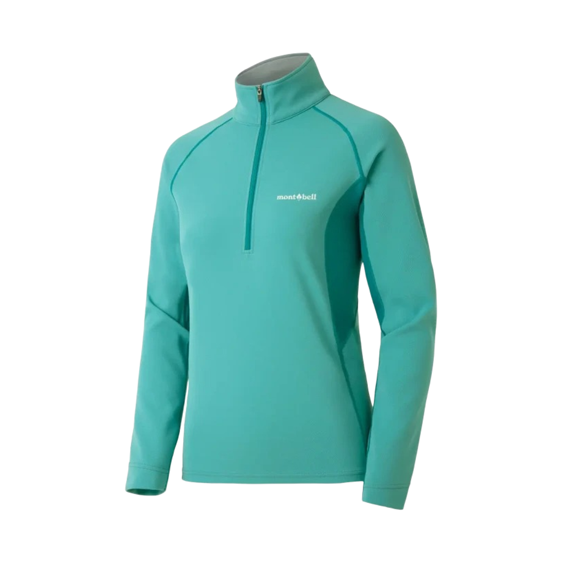 1114611 (W) Montbell Wickron Zeo Thermal Long Sleeve Zip Shirt Light Blue