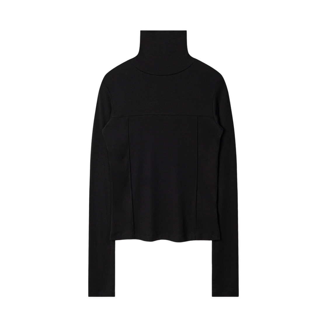 26FWWTS01BK PHOS333 W Incision-Stitch Turtleneck Black