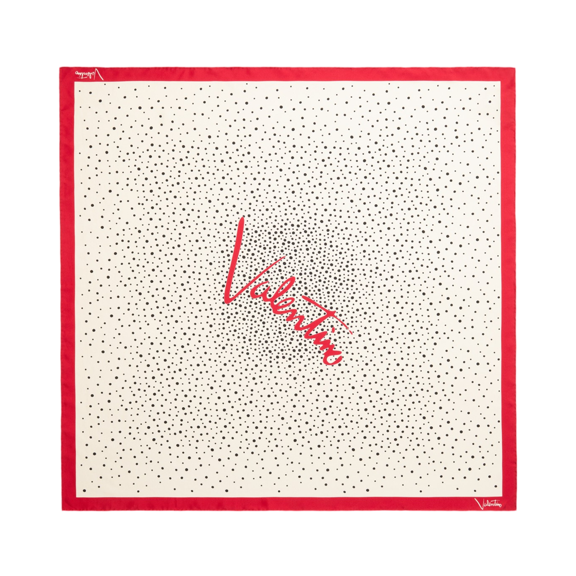 WEI114NJB3B6 (W) Valentino Little Stars Silk Scarf Vanilla Multicolour