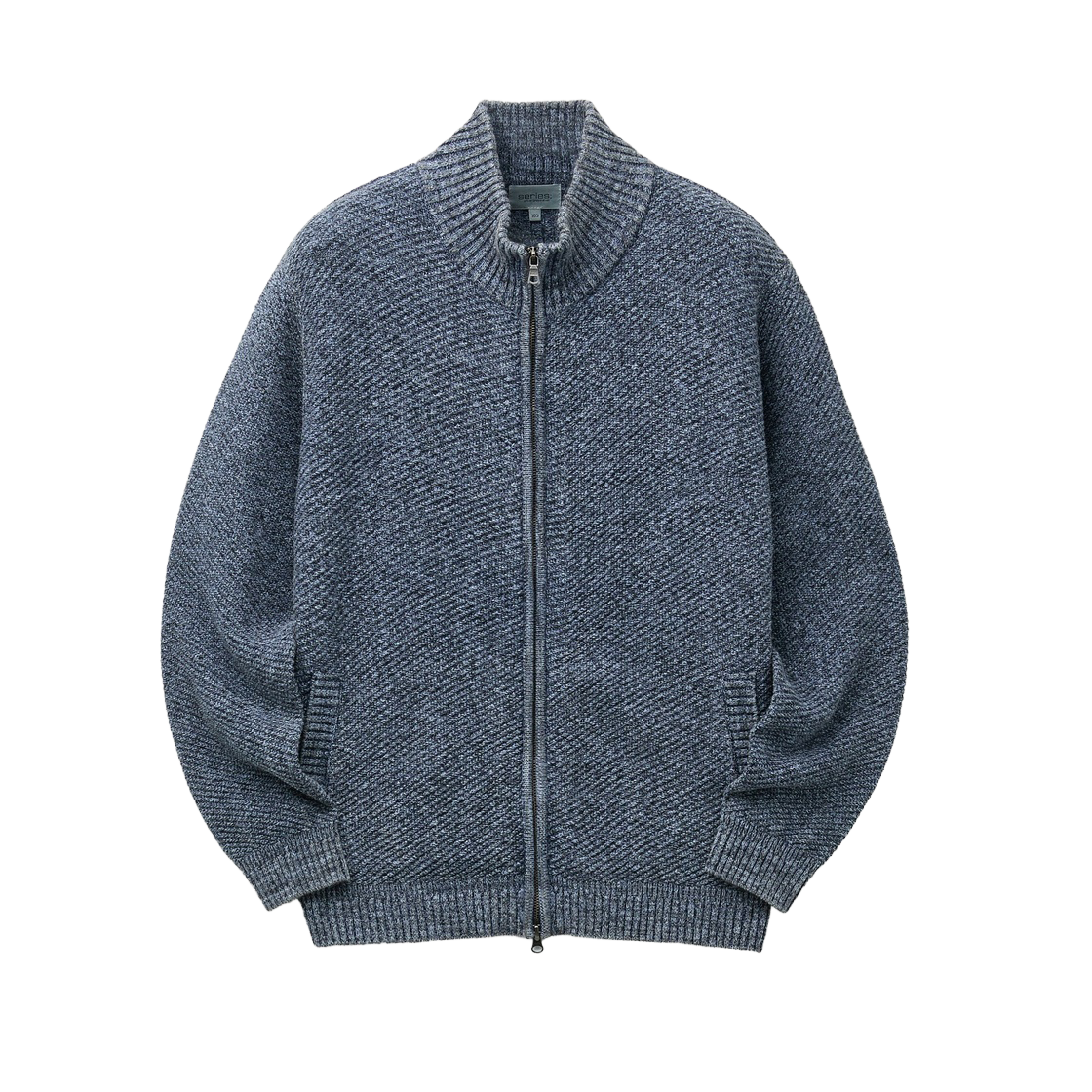 시리즈 인디고 집업 가디건 인디고(Series Indigo Zip-Up Cardigan Indigo)