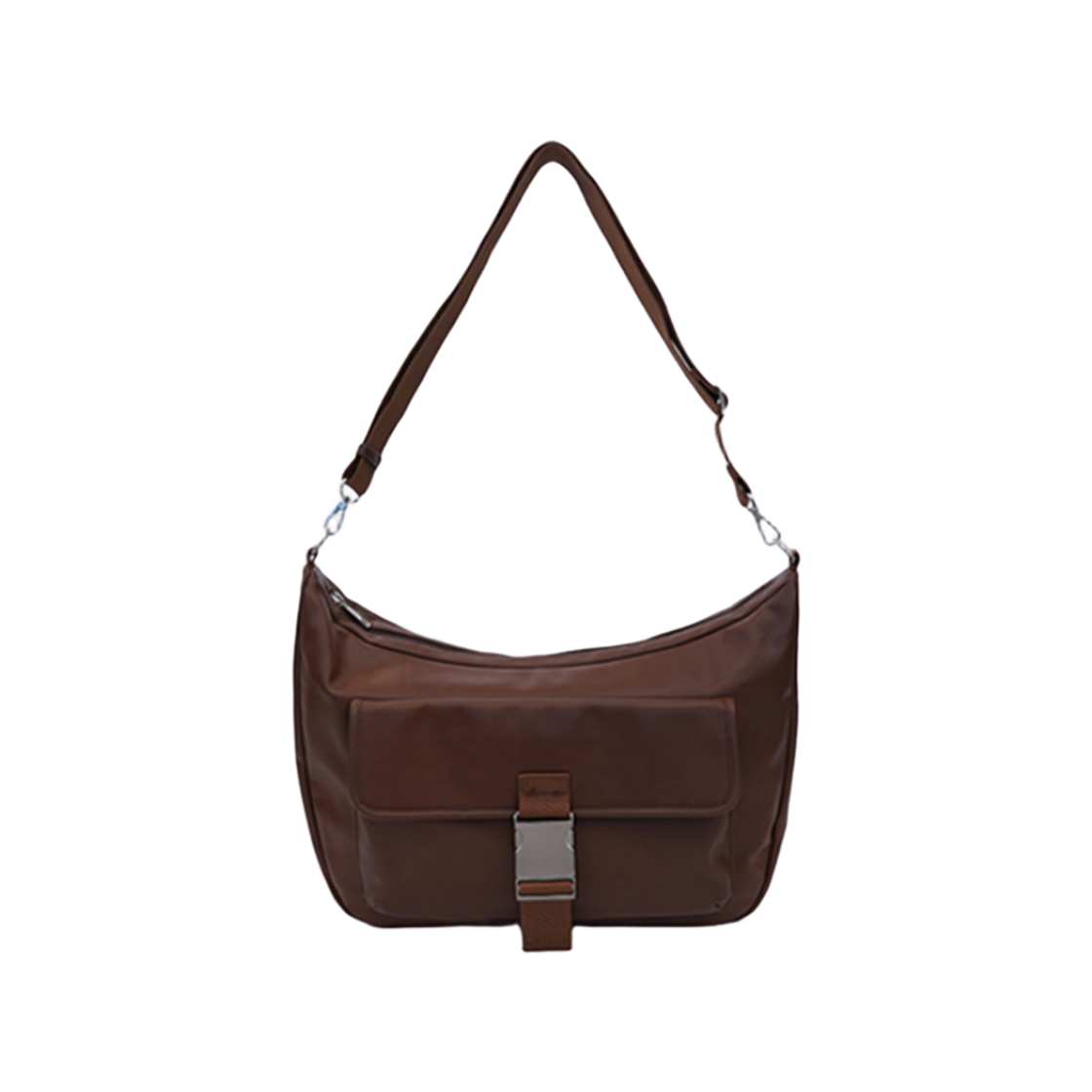 컨셉타이드 미니멀 레더 버클 호보 백 브라운(Conceptide Minimal Leather Buckle Hobo Bag Brown)
