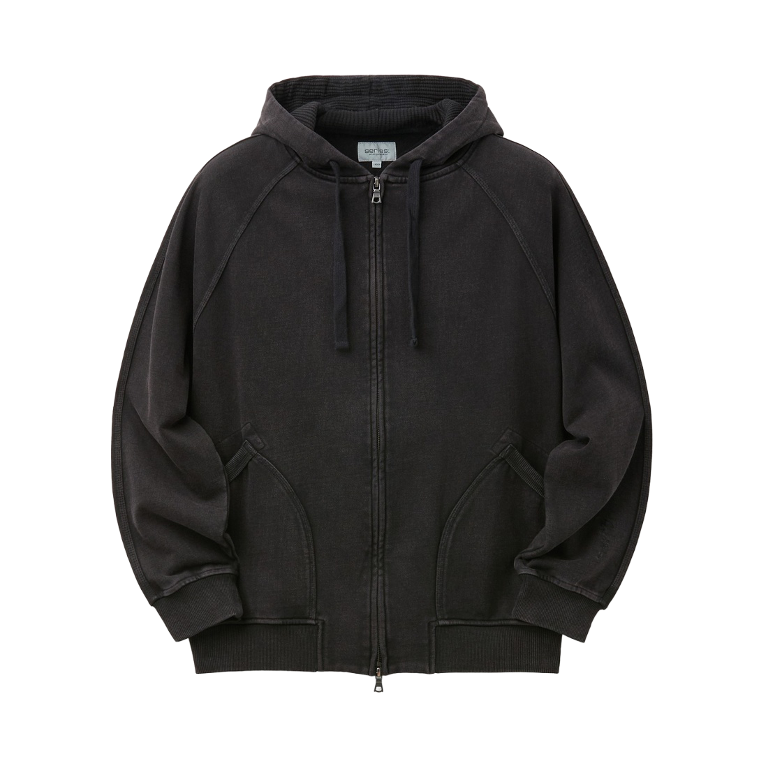 SATAW26701CHD Series Set Up Washed Hoodie Zip-Up Dark Charcoal