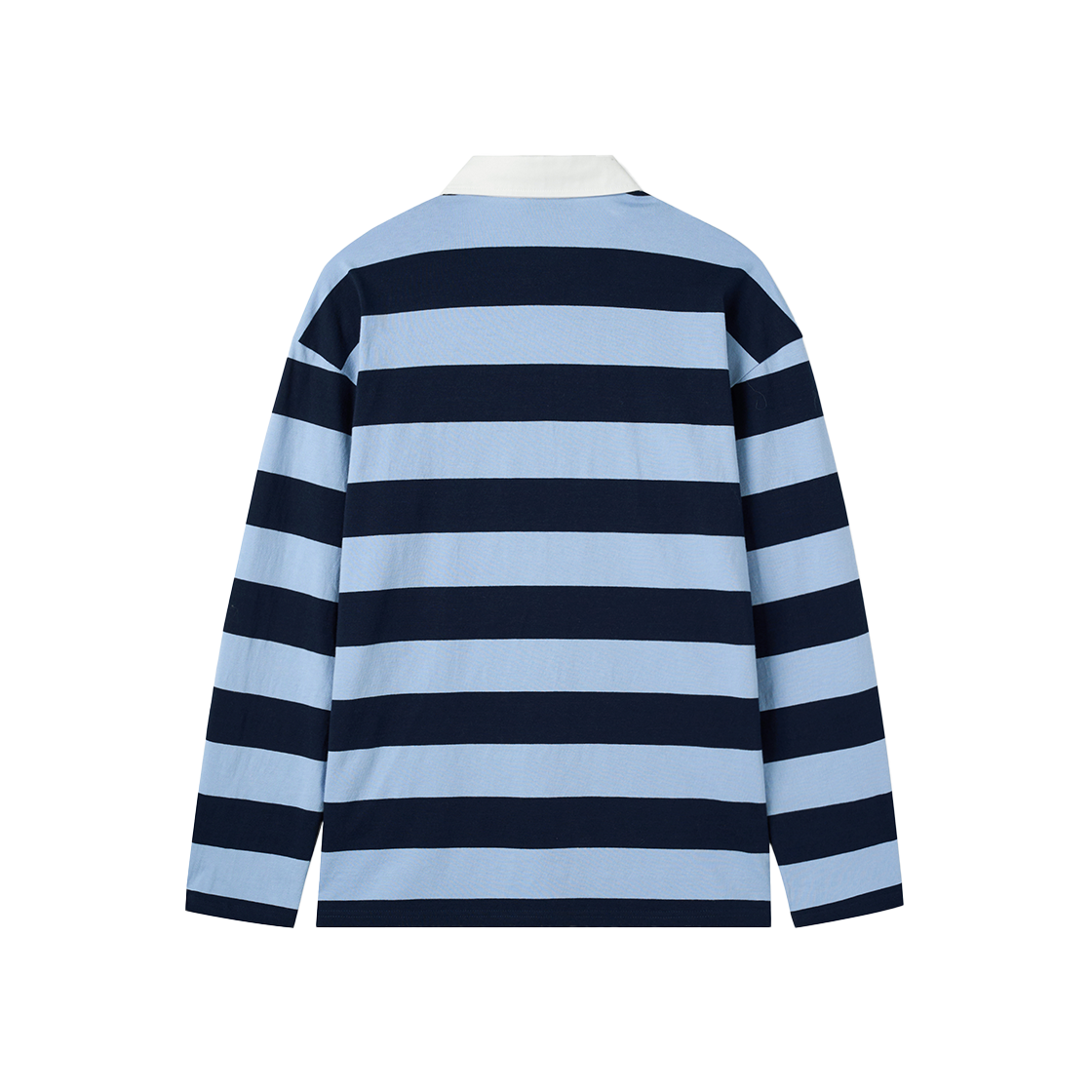 시메트릭 퍼센트 스트라이프 카라 롱 슬리브 네이비(symmetric percent Striped Collar Long Sleeve Navy) - 2