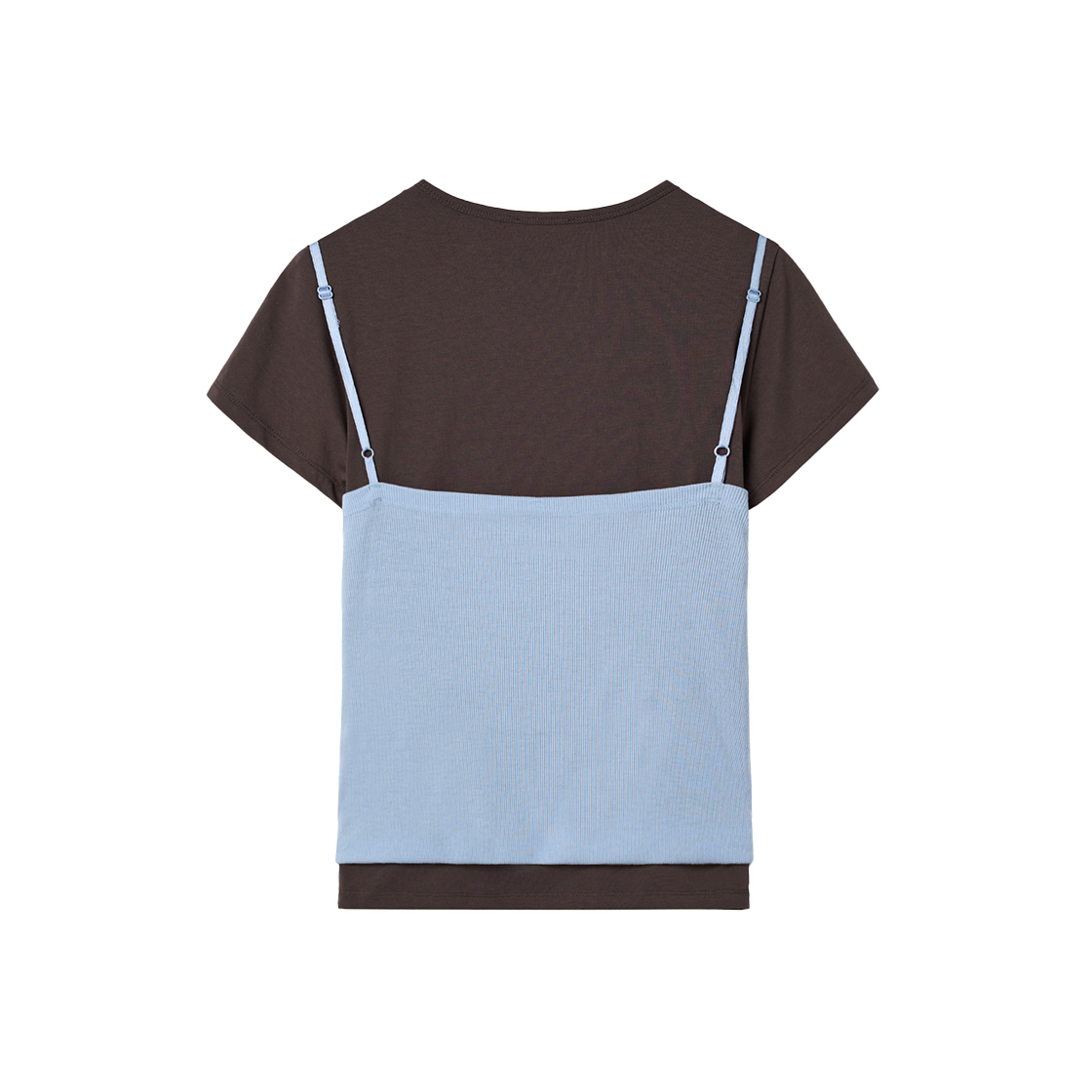 시메트릭 퍼센트 레이스 레이어드 투웨이 탑 브라운(symmetric percent Lace Layered Two-Way Top Brown) - 2