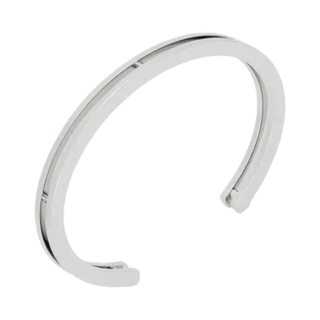 생로랑 스택드 커프 씬 컷 오픈 커프 뱅글 실버(Saint Laurent Stacked Thin Cut Open Cuff Bangle Silver) - 2