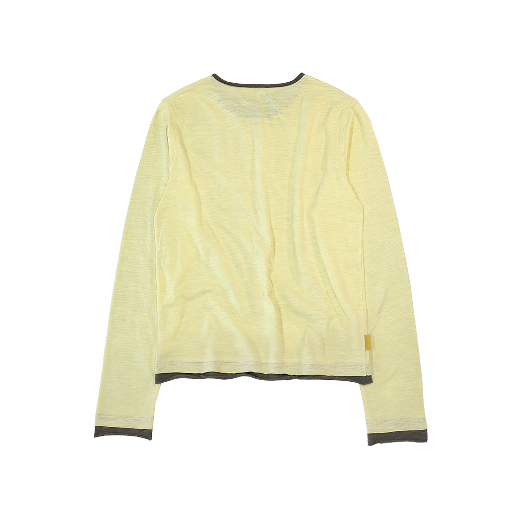 메인부스 스타라이트 슬럽 레이어드 티셔츠 레몬(MAINBOOTH Starlight Slub Layered T-Shirt Lemon) - 2