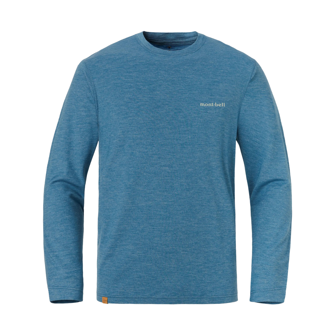 1114606 Montbell Merino Wool Plus Light Long Sleeve T-Shirt Blue