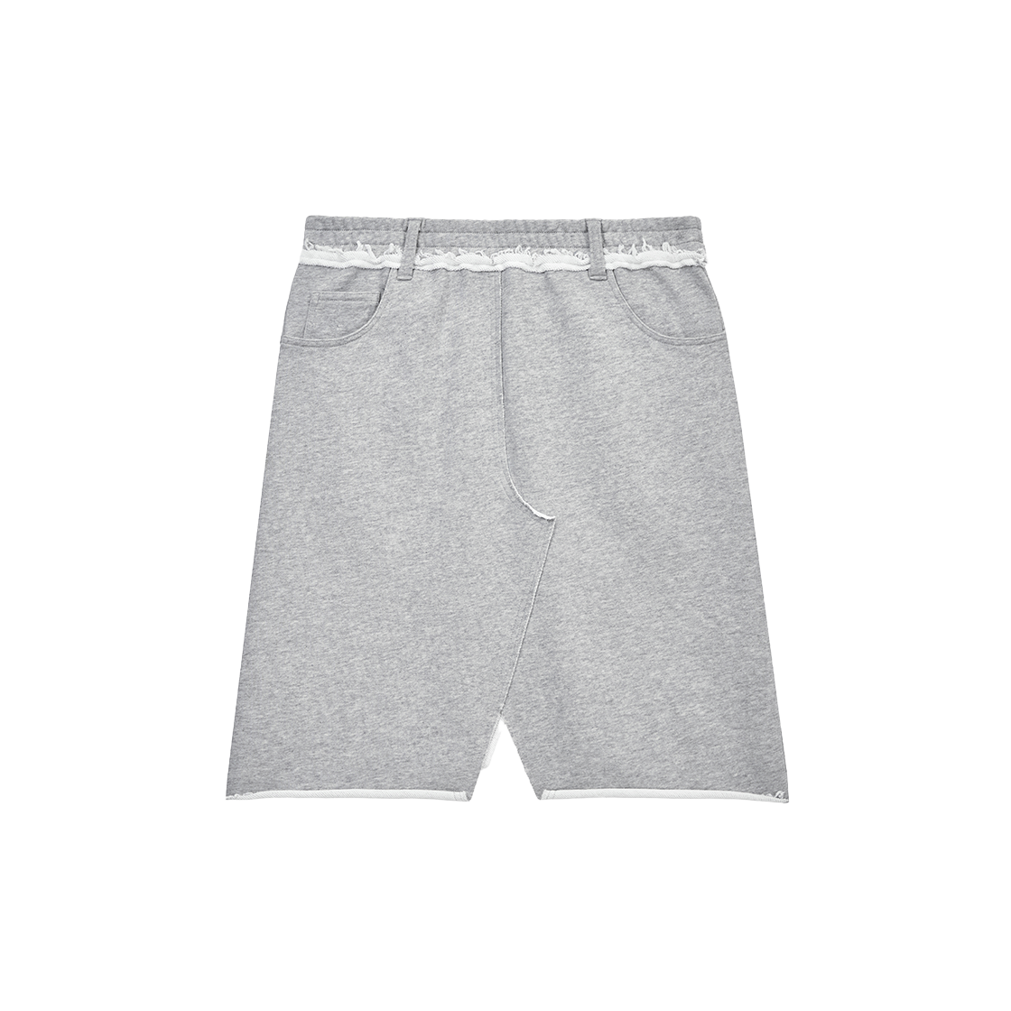 IW2F2SK06MG INSILENCE WOMEN Cut-Out Sweat Skirt MELANGE GREY