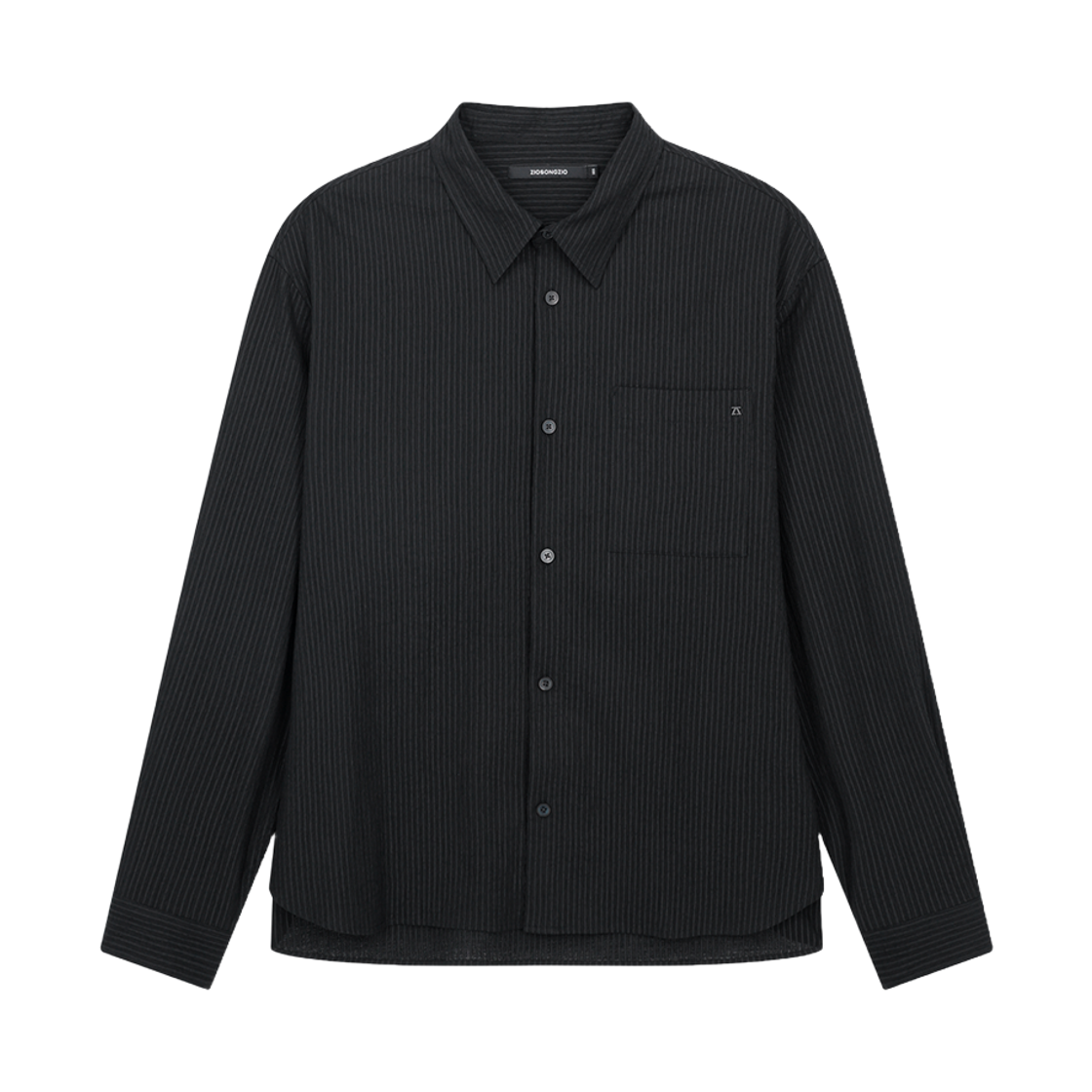 지오송지오 플리츠 바이오모픽 아트워크 셔츠 블랙 ZI5SH525BK(ZIOSONGZIO Pleats Biomorphic Artwork Shirt Black)