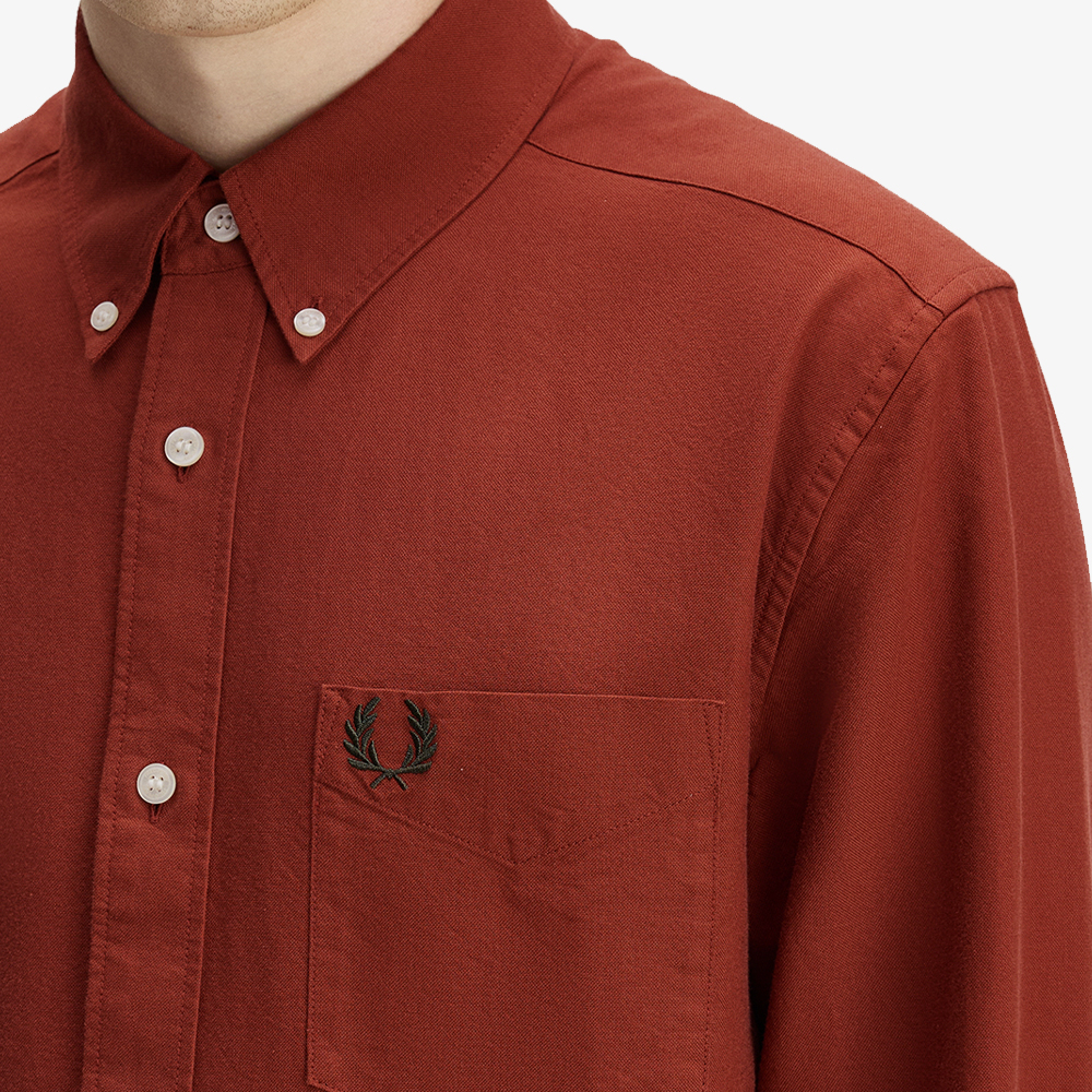 프레드페리 롱 슬리브 옥스포드 셔츠 브랜디(Fred Perry L S Oxford Shirt Brandy) - 6