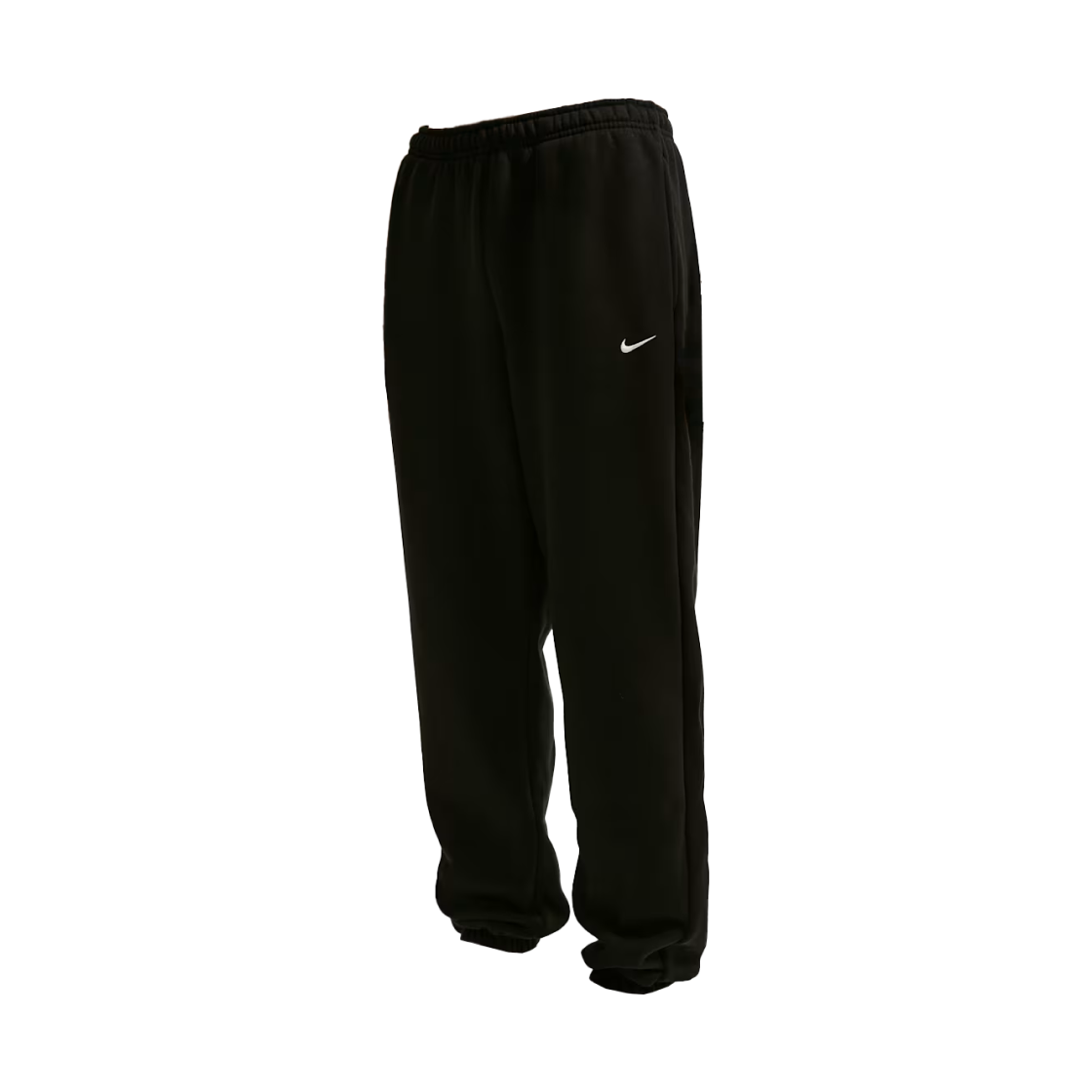 IM8075-001 (W) Nike Studio Fleece High Rise Oversized Cuffed Pants Medium Weight Total Black Sail - Asia