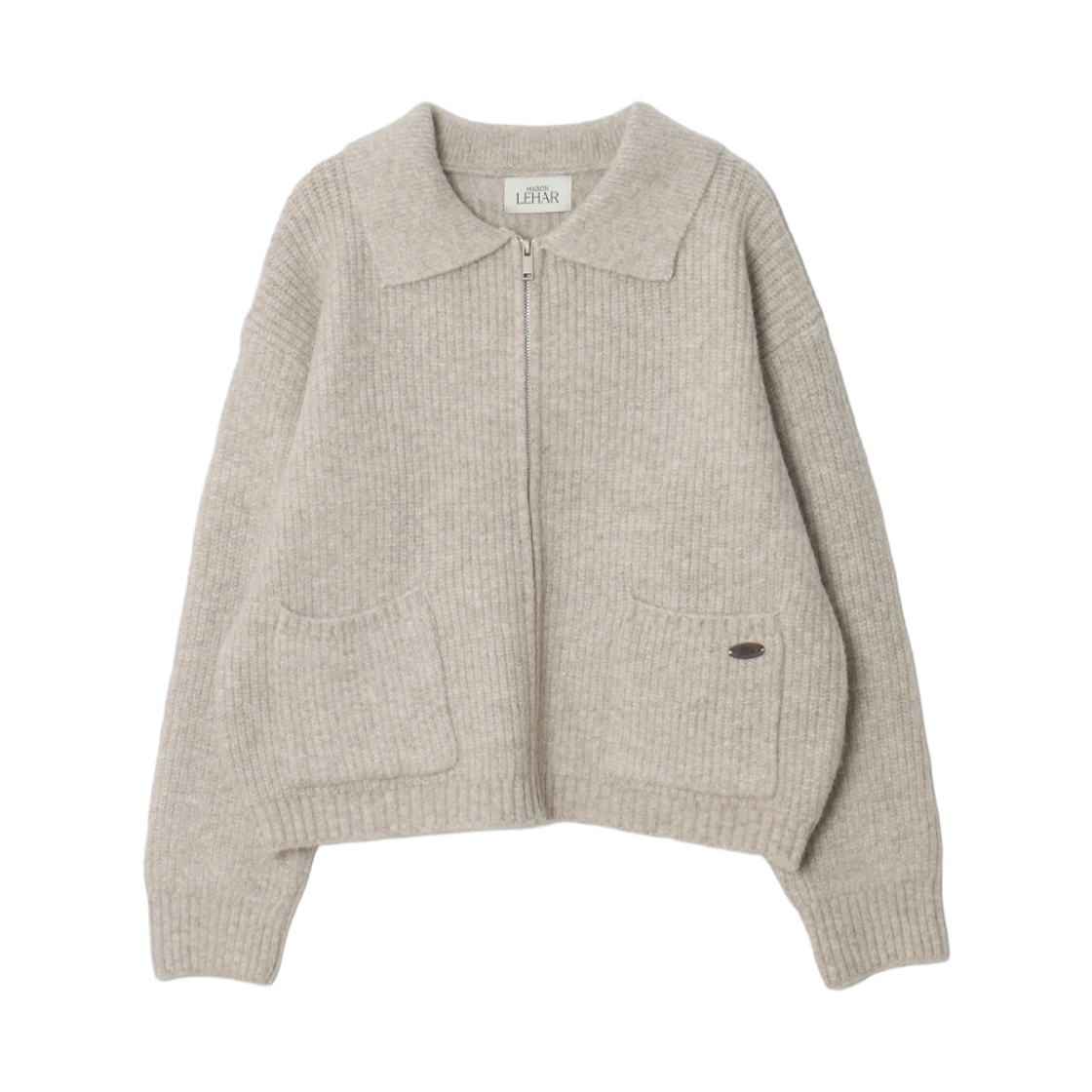 P0000TTE maisonlehar Indigo Knit Zip-up Cardigan 2color