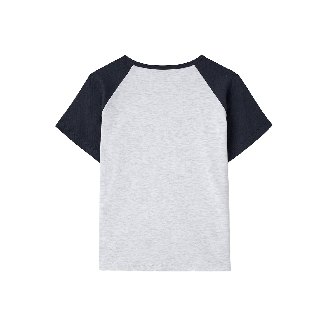 시메트릭 퍼센트 래글런 베이비 티셔츠 멜란지 그레이(symmetric percent Raglan Baby T-shirt Melange Grey) - 2