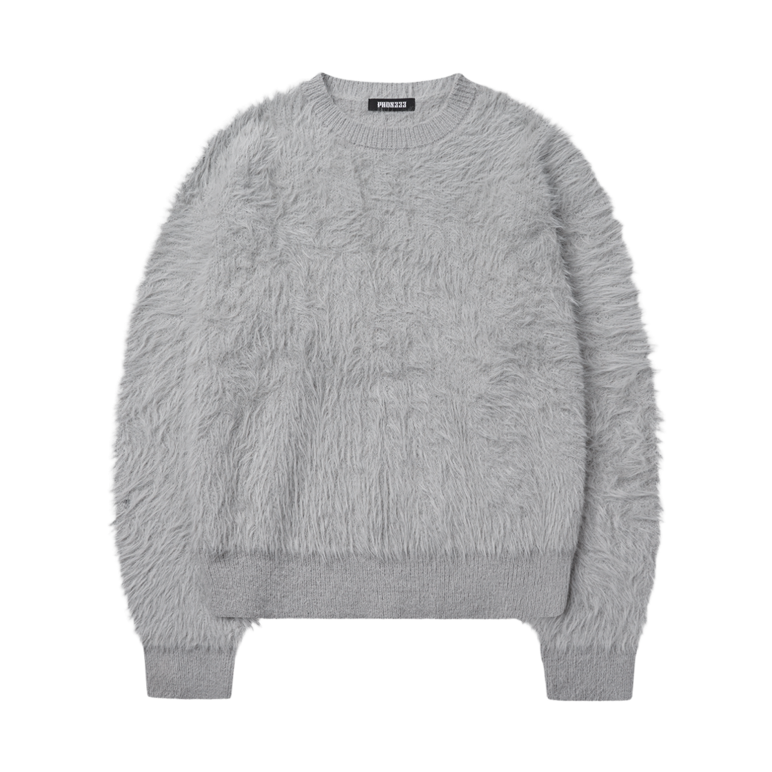 26FWMKN02GY PHOS333 M Hairy Knit Sweater Grey