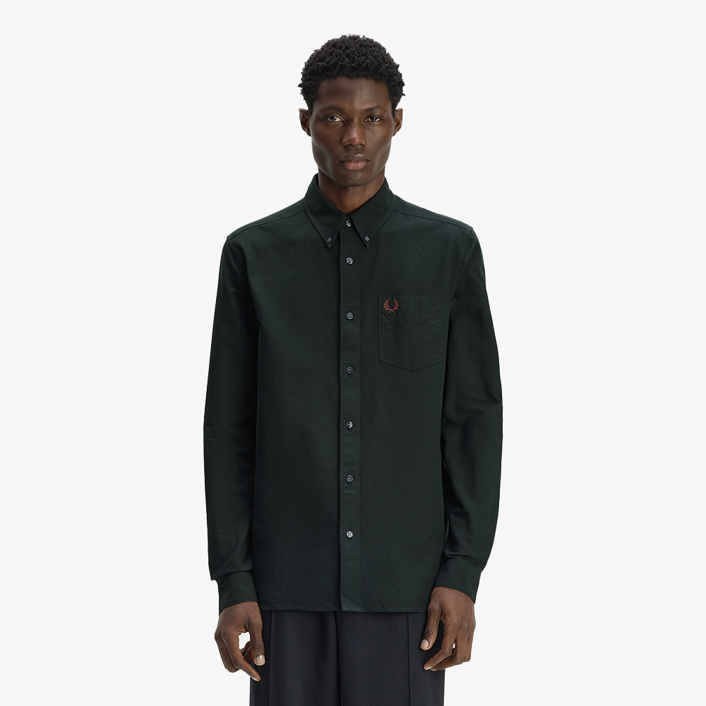 [KREAM 단독] 프레드페리 롱 슬리브 옥스포드 셔츠 나이트그린([KREAM 단독] Fred Perry L S Oxford Shirt Night Green) - 3