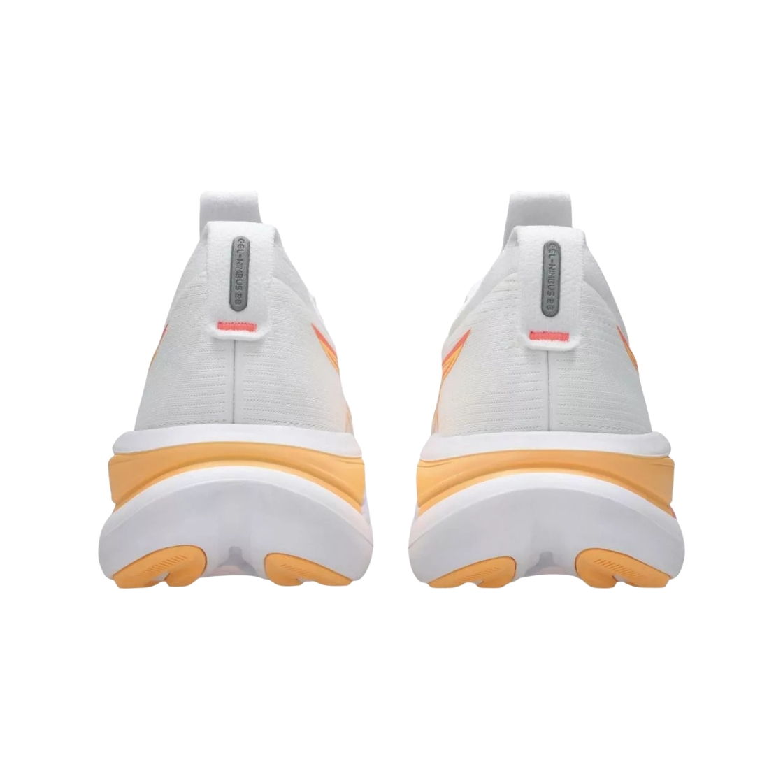 (W) 아식스 젤 님버스 28 화이트 썬 코랄 - B 스탠다드((W) Asics Gel-Nimbus 28 White Sun Coral - B Standard) - 3