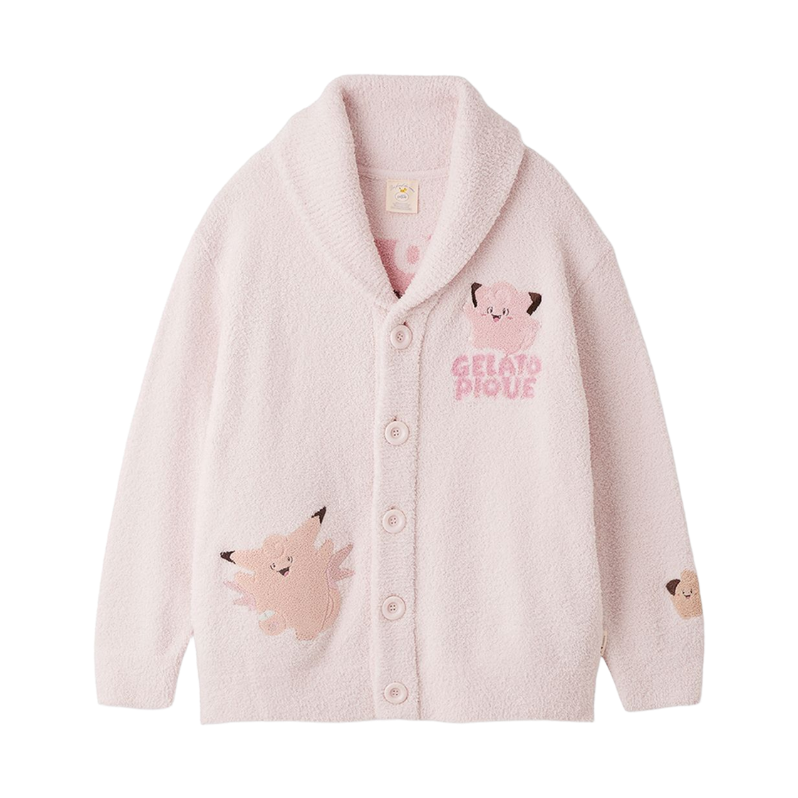 포켓몬 x 젤라또 피케 베이비 모코 자카드 숄 가디건 핑크(Pokemon x Gelato Pique Baby Moco Jacquard Shawl Cardigan Pink) - 1