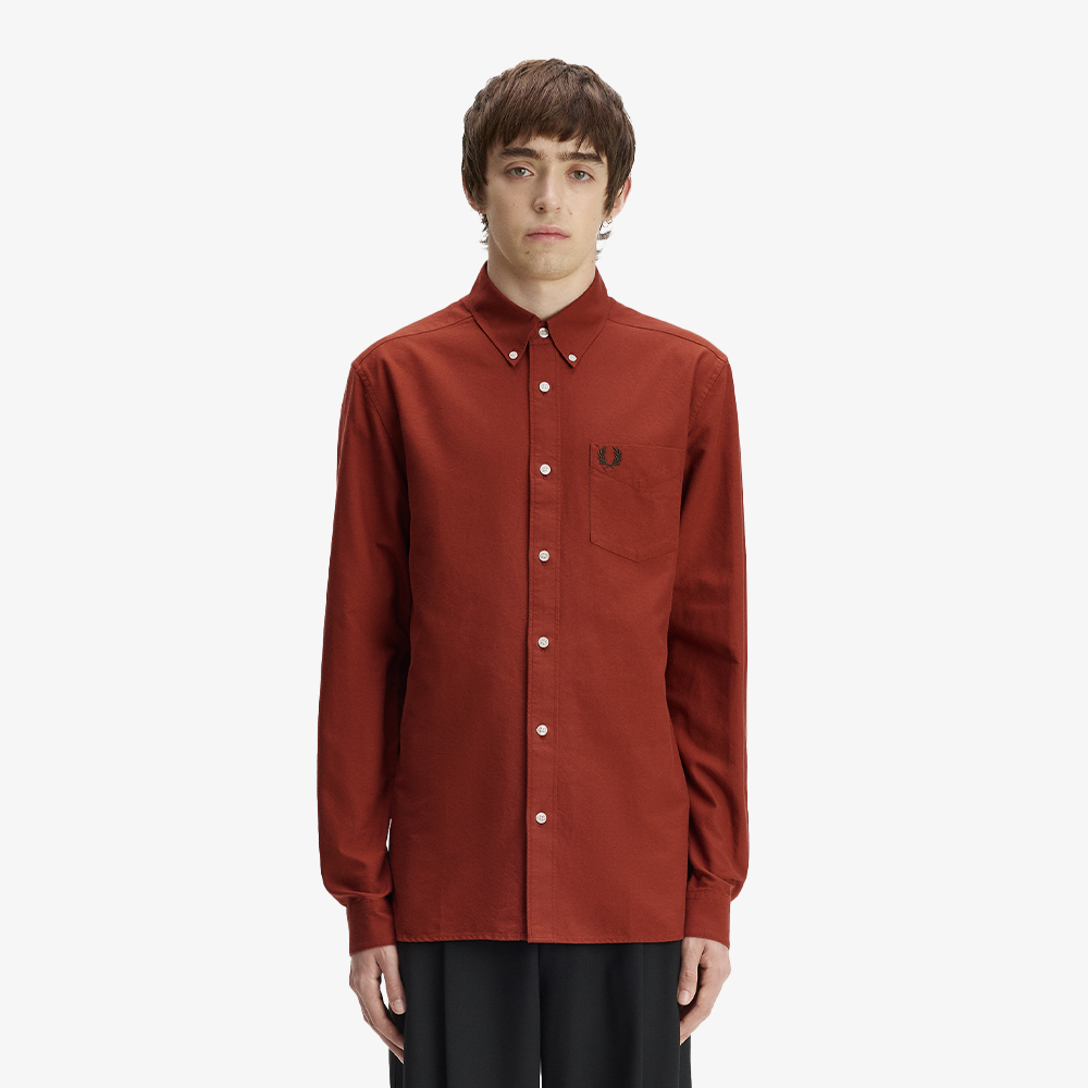 프레드페리 롱 슬리브 옥스포드 셔츠 브랜디(Fred Perry L S Oxford Shirt Brandy) - 3