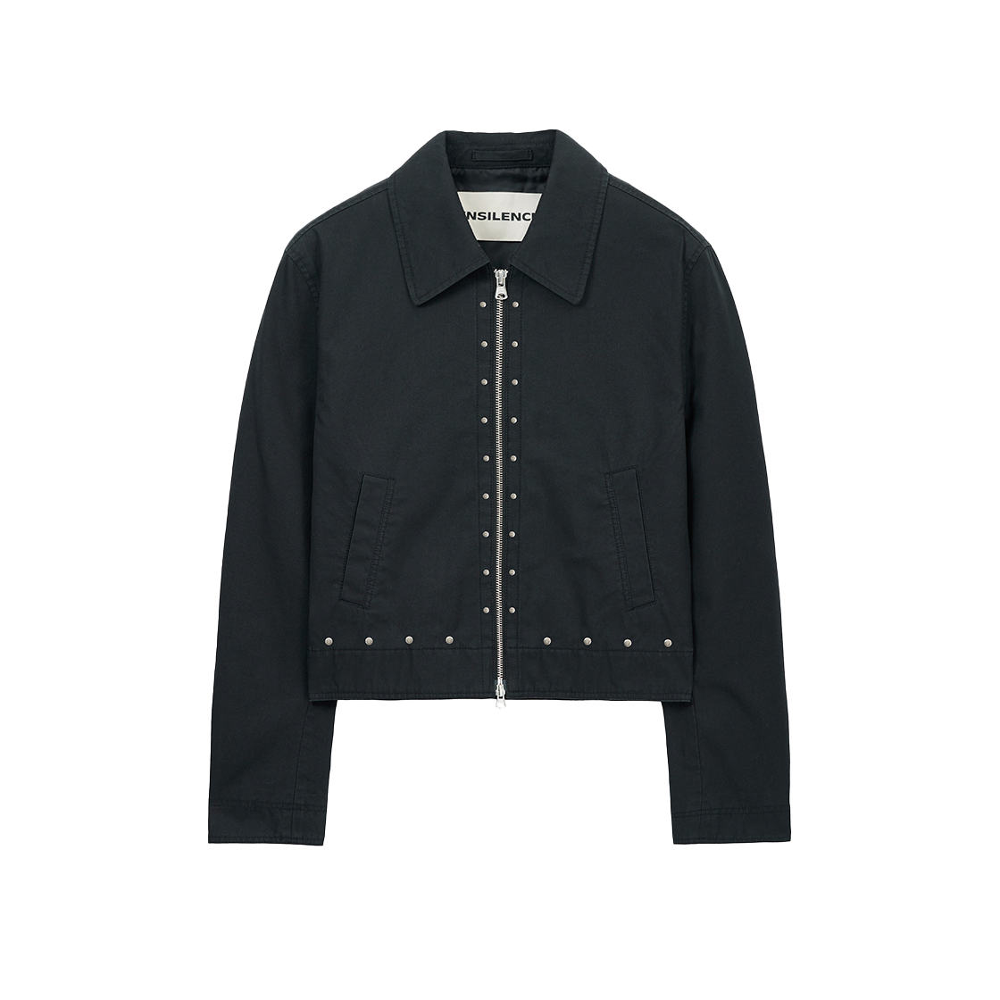 IW2F2JK12BK INSILENCE WOMEN Cotton Stud Jacket BLACK
