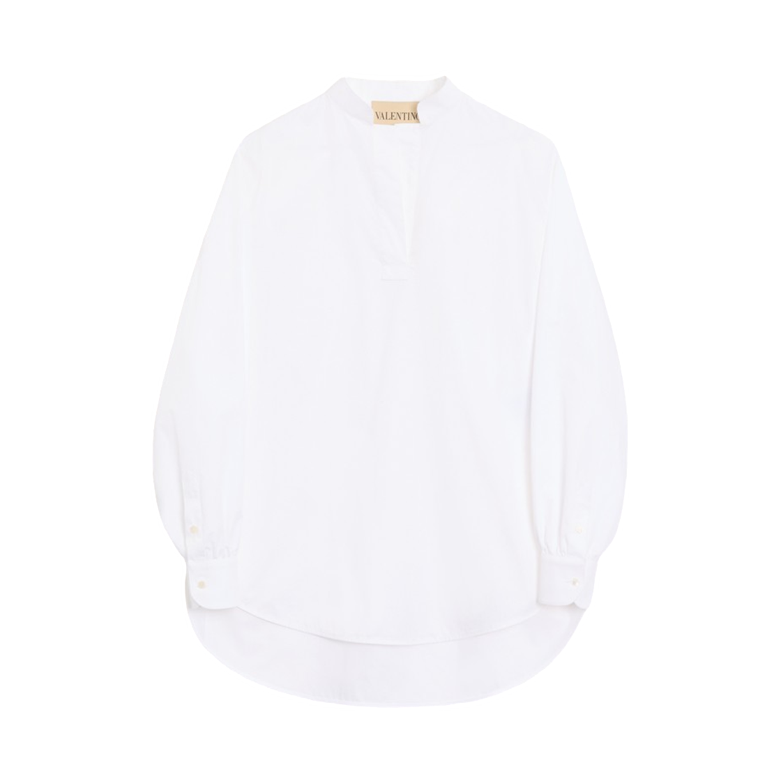 BAECA05A6001 (W) Valentino Cotton Popeline Top White