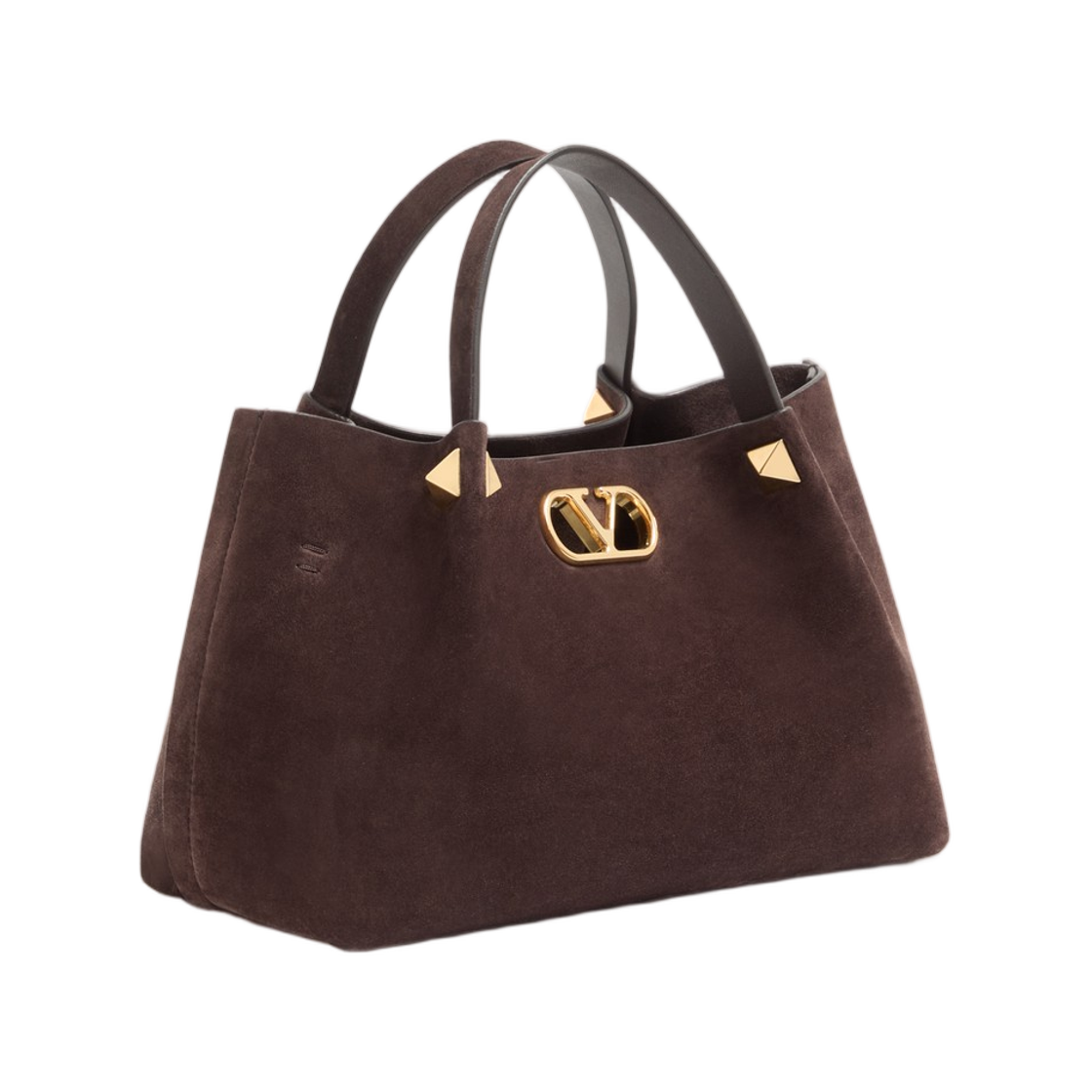 발렌티노 가라바니 스몰 쇼핑백 소프트 스웨이드 에보니(Valentino Garavani Small Shopping Bag in Soft Suede Ebony) - 2