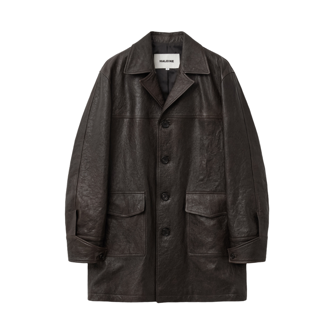 알렌느 레더 카코트 안티크 브라운(Haleine Leather Car Coat Antique Brown (Xj315)) - 1