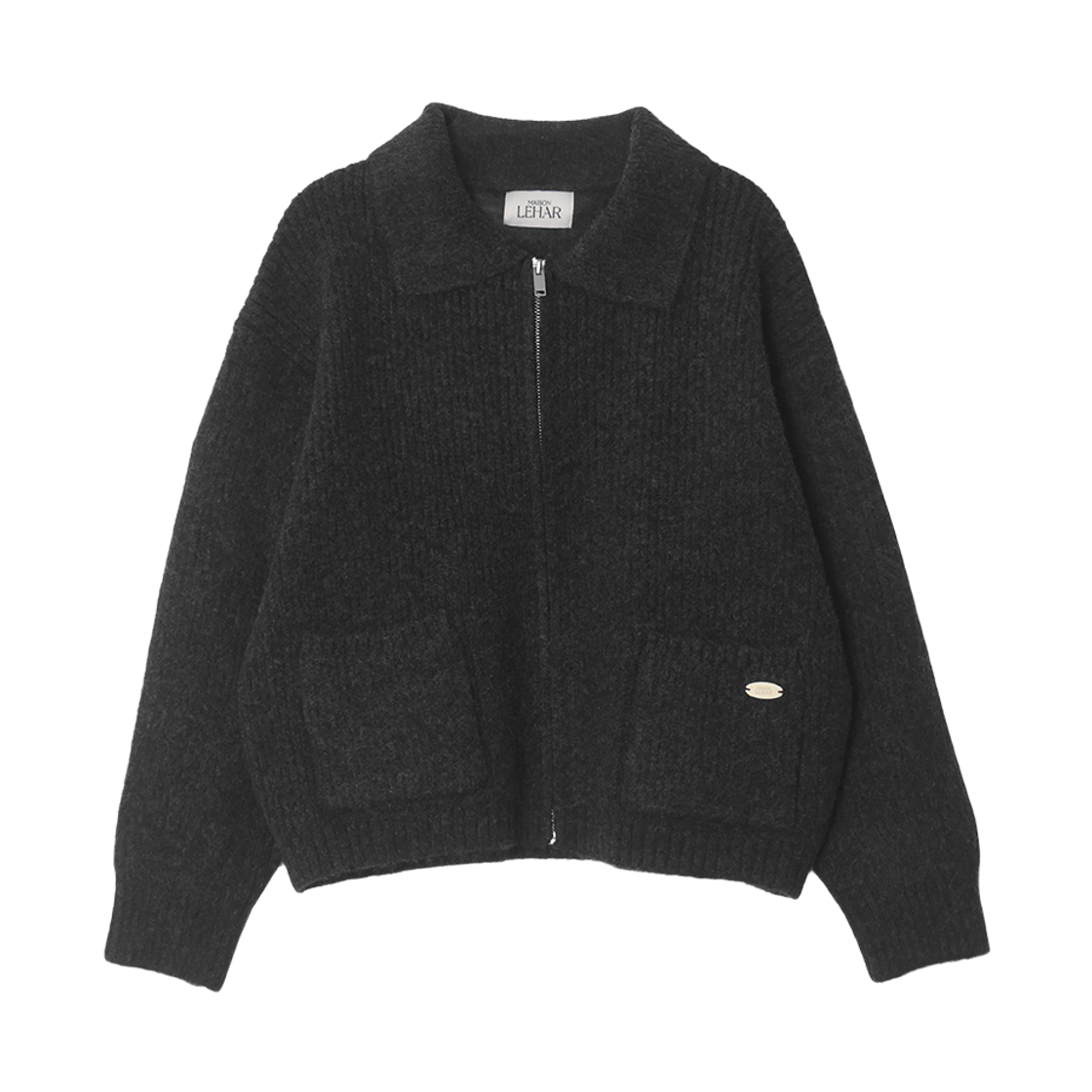 메종르하르 인디고 니트 집업 가디건 2color(maisonlehar Indigo Knit Zip-up Cardigan 2color) - 2