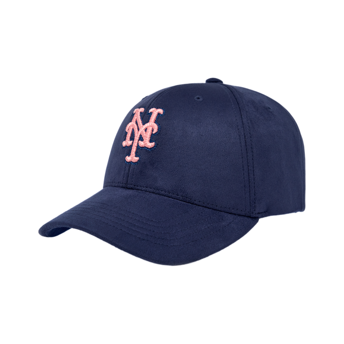 3ACPB2766-09NYD MLB Basic Color Suede Structured Ball Cap New York Mets Navy