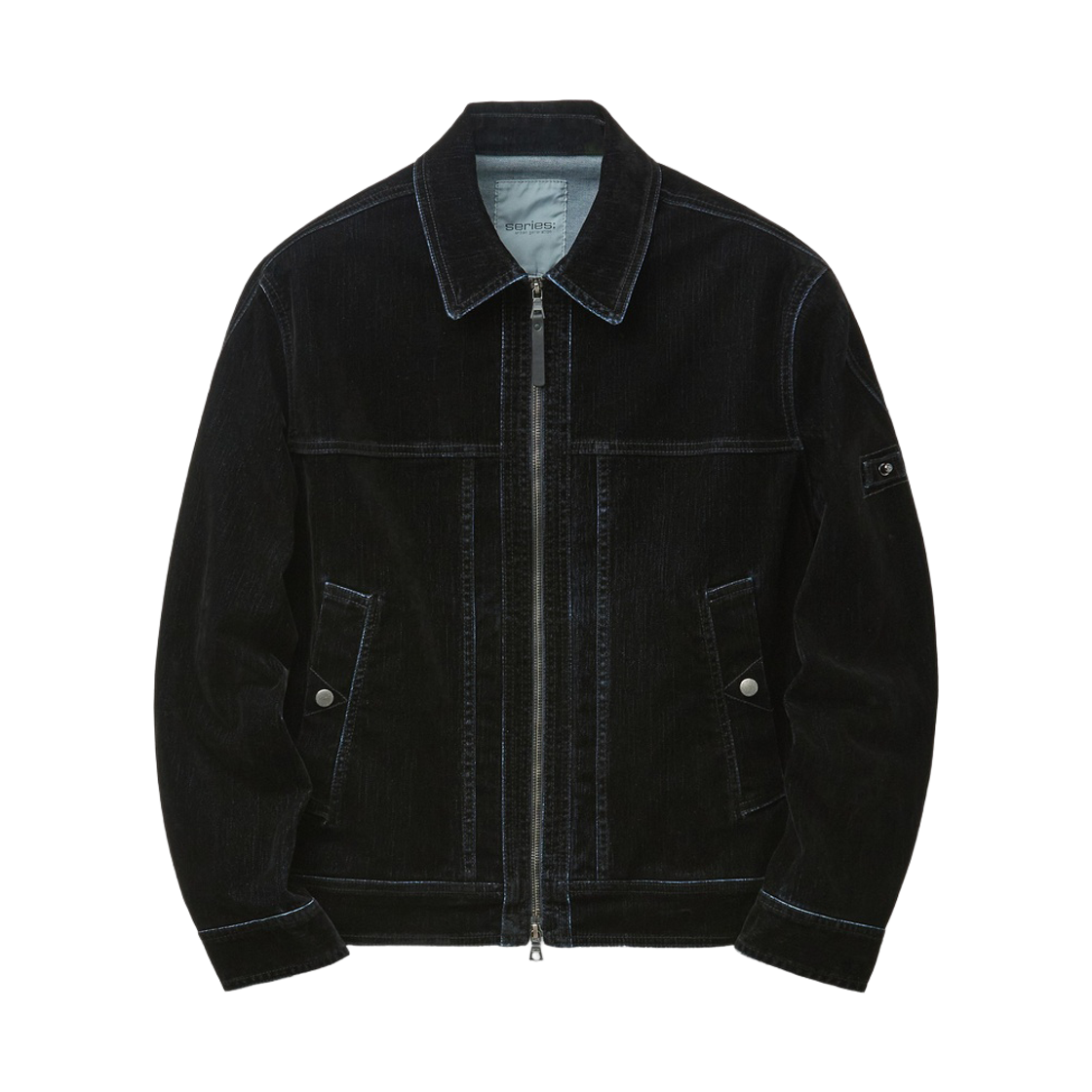 SAUAW26151BKX Series Velveteen Denim Collar Jumper Black