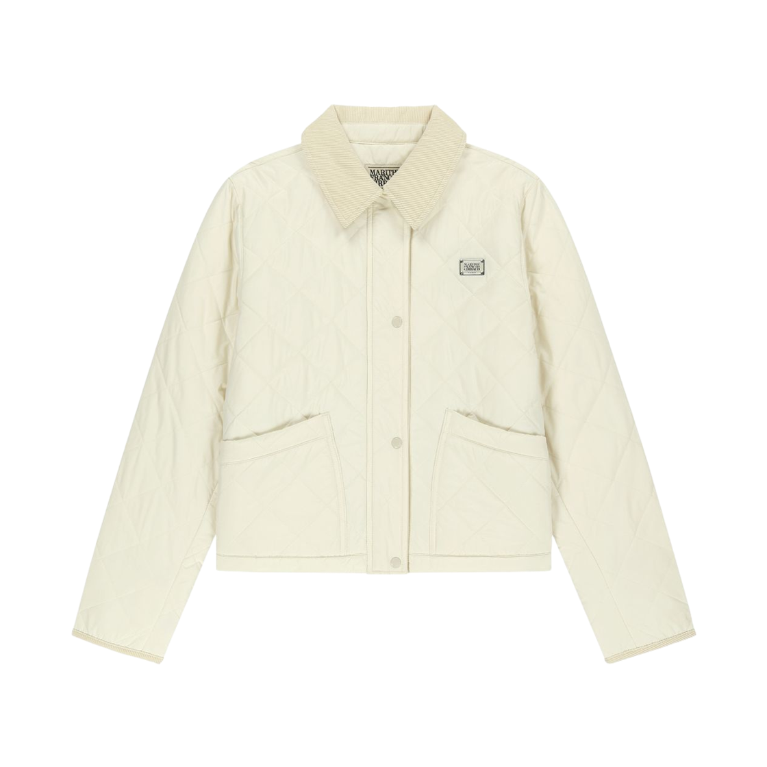 (W) 마리떼 프랑소와 저버 칼라 패디드 자켓 아이보리((W) Marithe Francois Girbaud Collar Padded Jacket Ivory) - 1