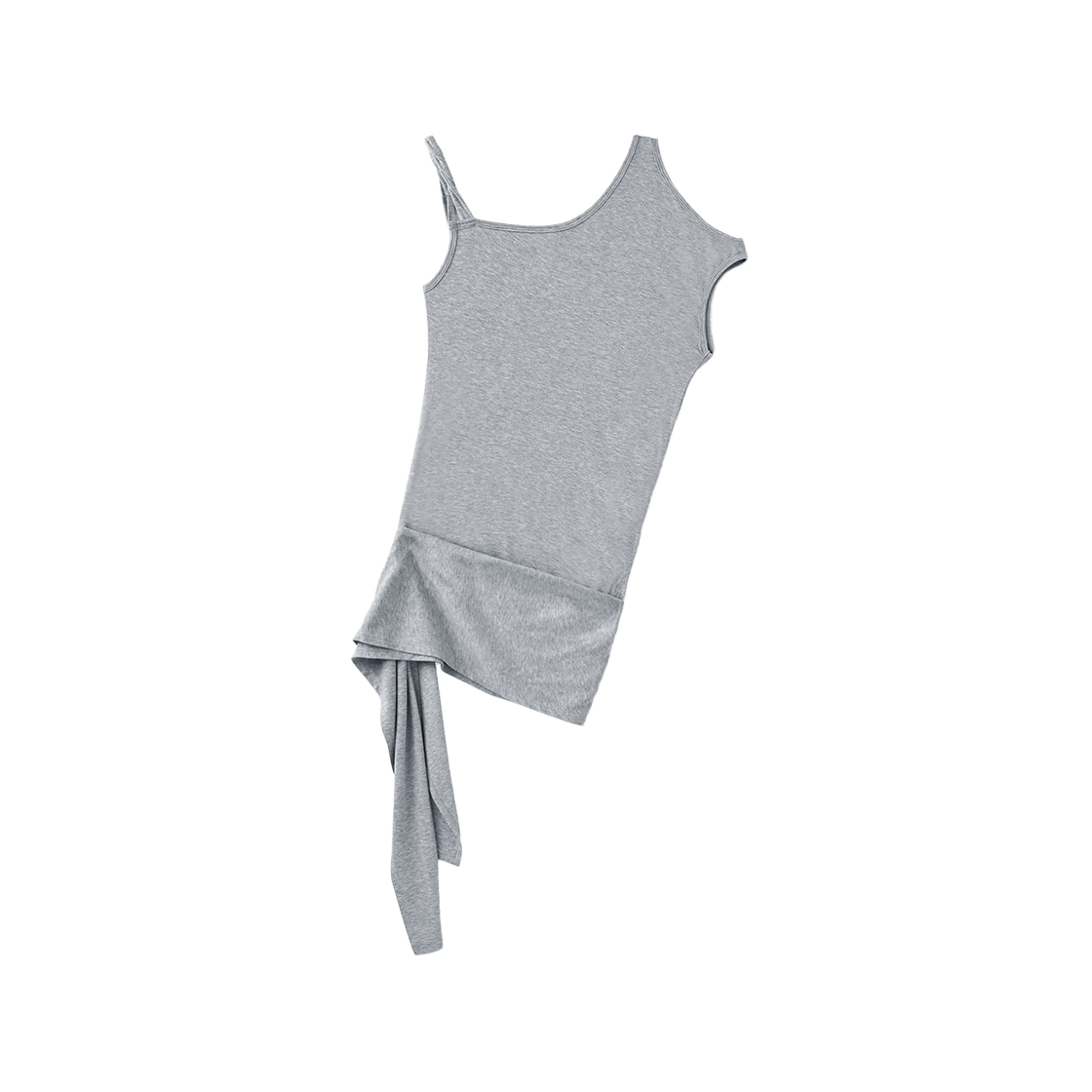 시메트릭 퍼센트 언발란스 트위스트 탑 멜란지 그레이(symmetric percent Unbalanced Twist Top Melange Grey) - 2