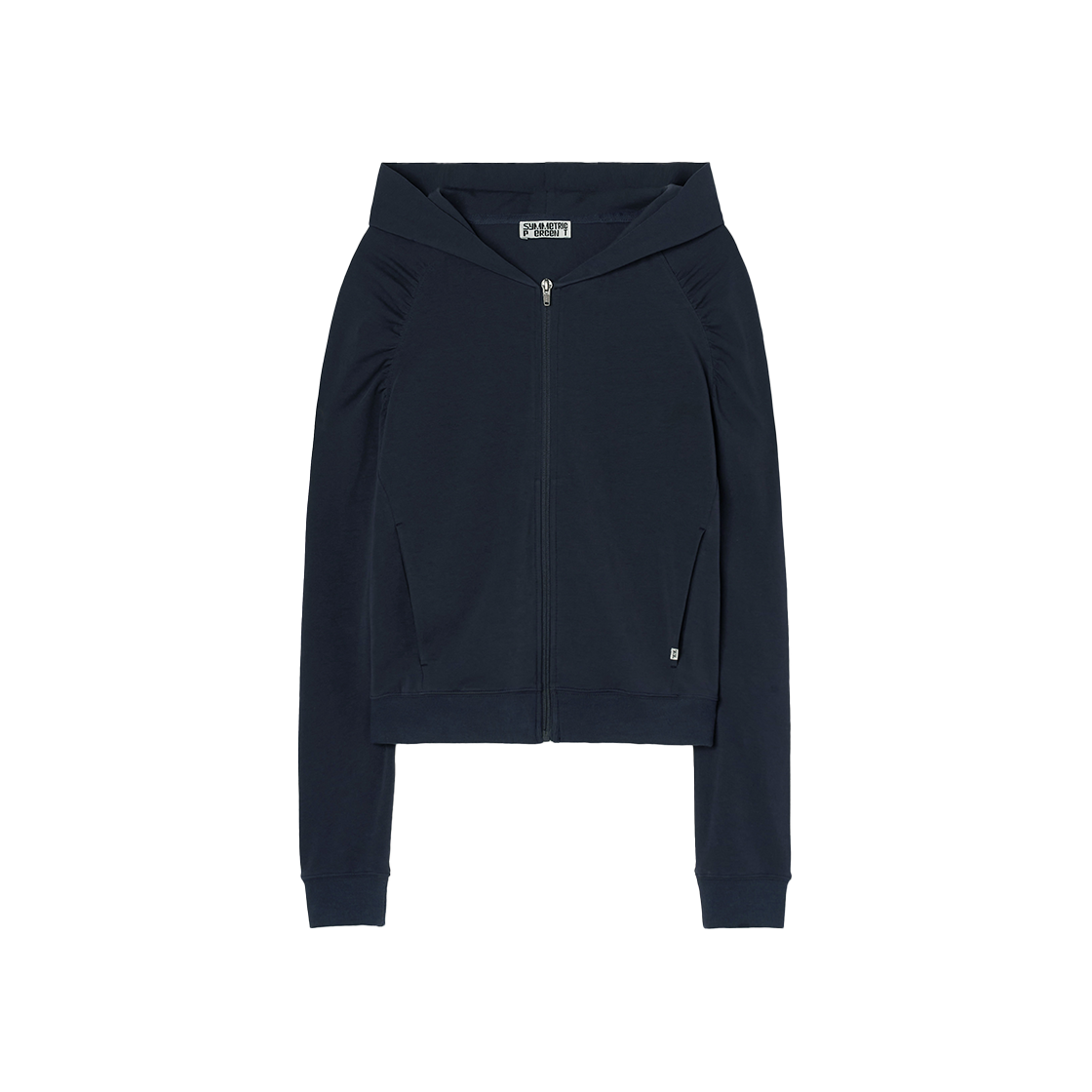SW2F2JP02NV symmetric percent Shirring Zip-up Hoodie / Washed Navy