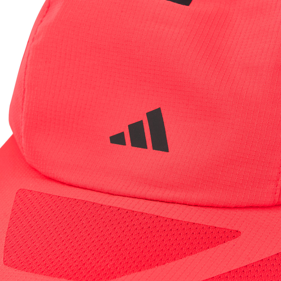 아디다스 러닝 X 아디제로 라이트웨이트 클라이마쿨 캡 루시드 레드 블랙(Adidas Running X Adizero Lightweight Climacool Cap Lucid Red Black) - 4