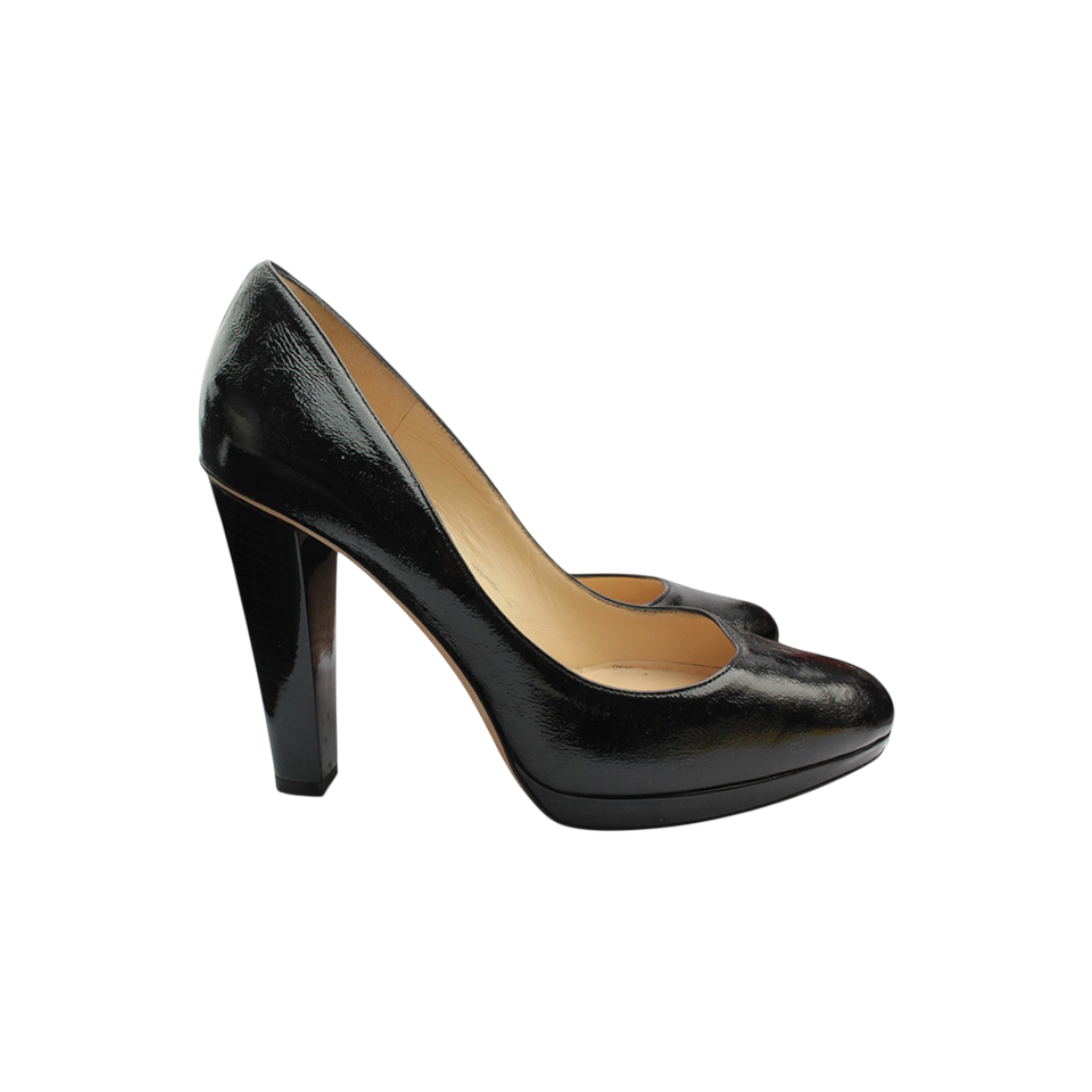 IT982DCNJVBM Jimmy Choo Black Textured Patent Pumps